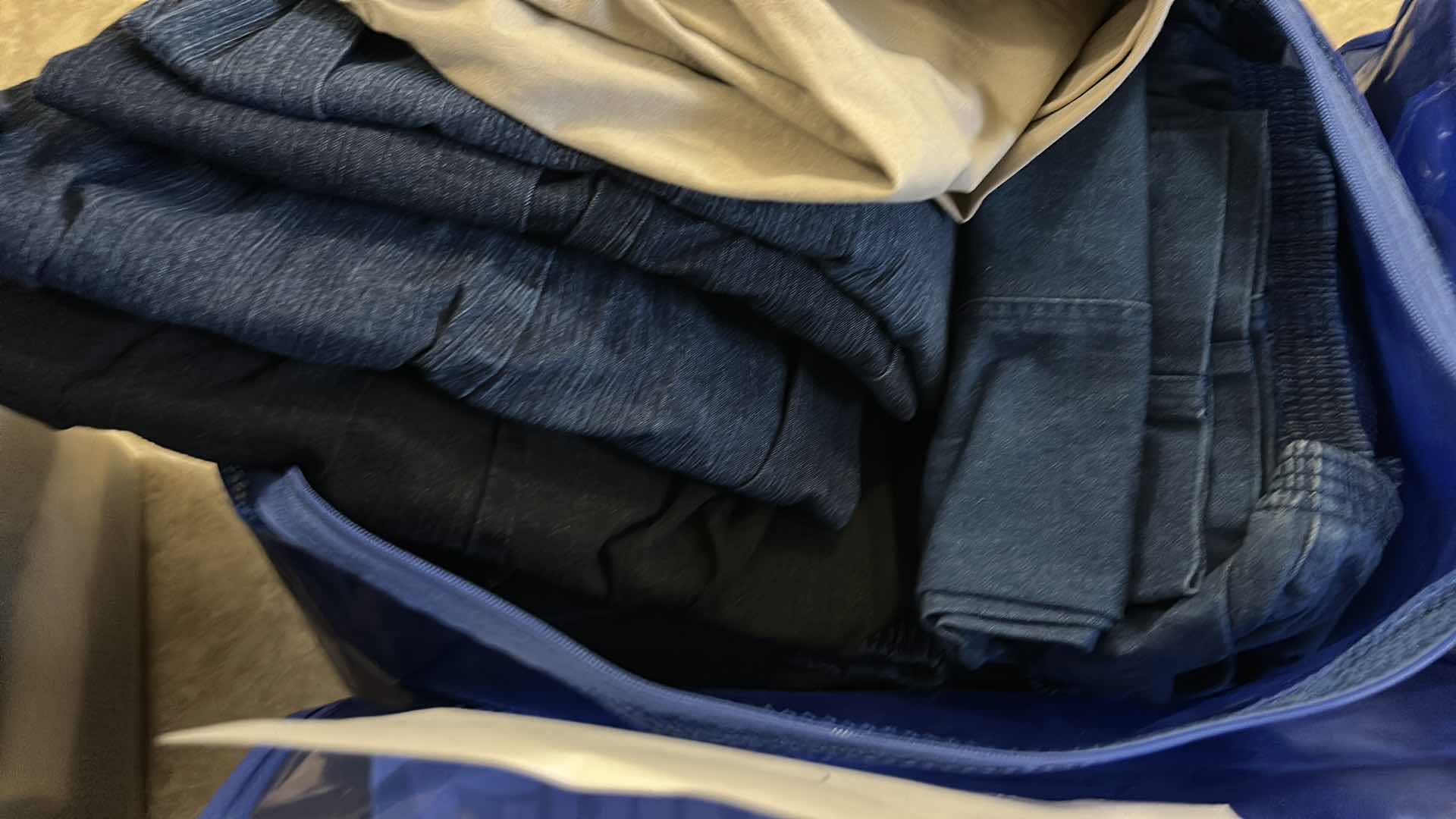 Photo 1 of 16 PAIRS WOMENS PANTS SIZE 12 AND BAG OF TOPS SIZE XL