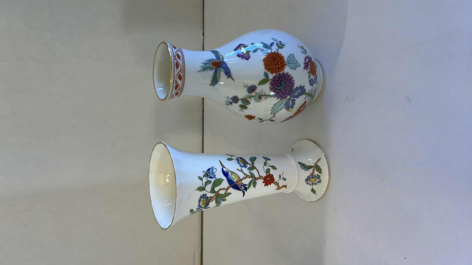 Photo 1 of ASSORTED SMALL BONE CHINA VASES GINGER JAR