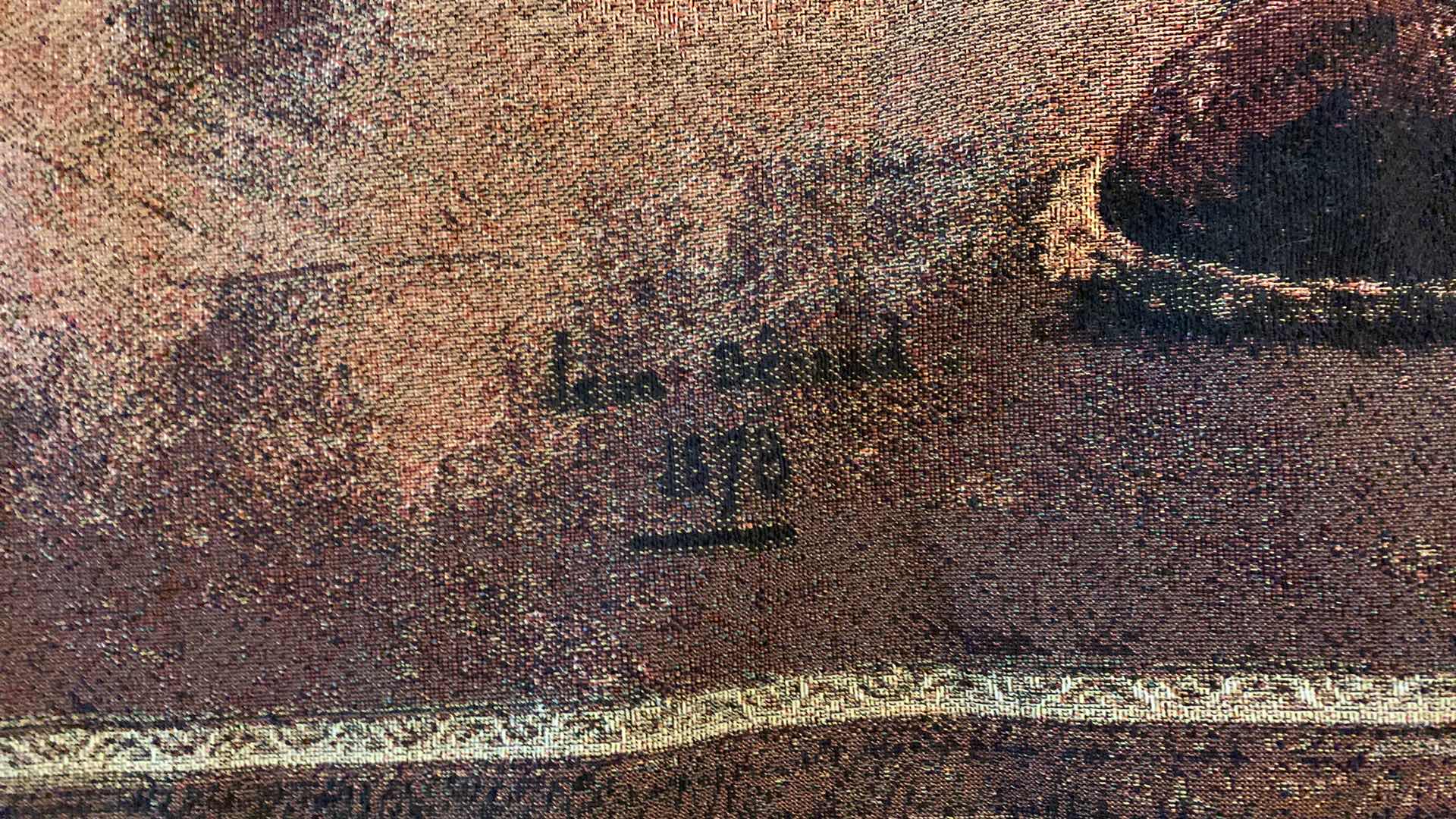 Photo 1 of 2-WOVEN TAPESTRIES 54” X 34”