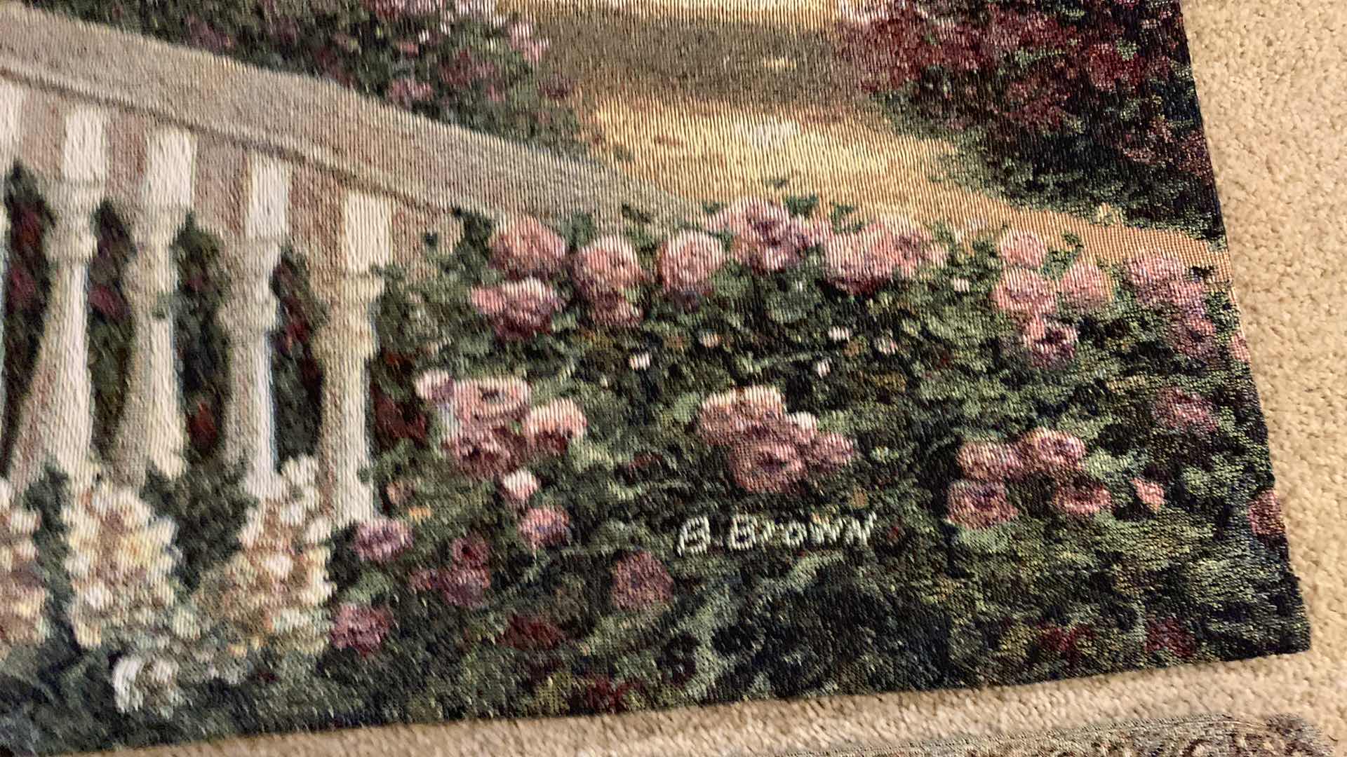 Photo 1 of 2-WOVEN TAPESTRIES 54” X 34”