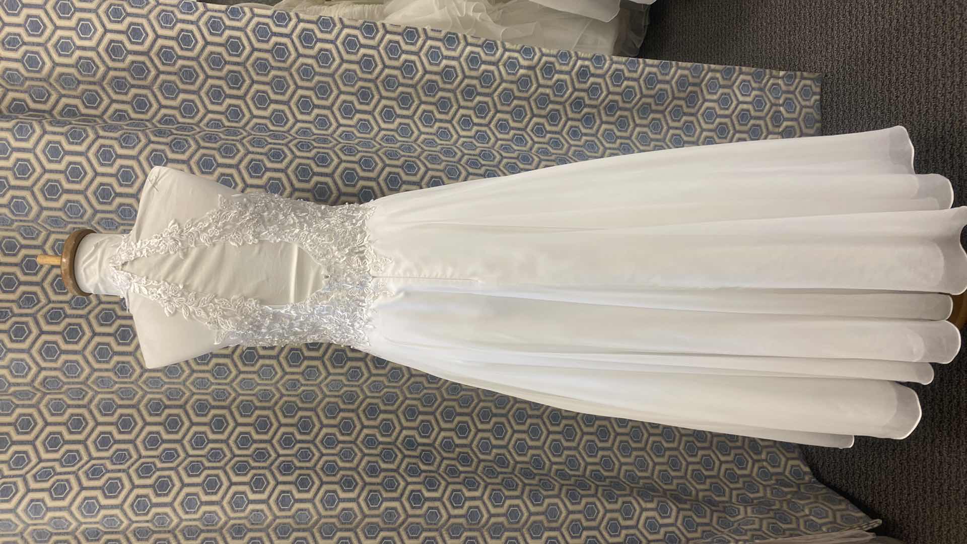 Photo 1 of BRIDAL GOWN  “MAY QUEEN” IVORY CREPE LACE & PEARLS SIZE 10