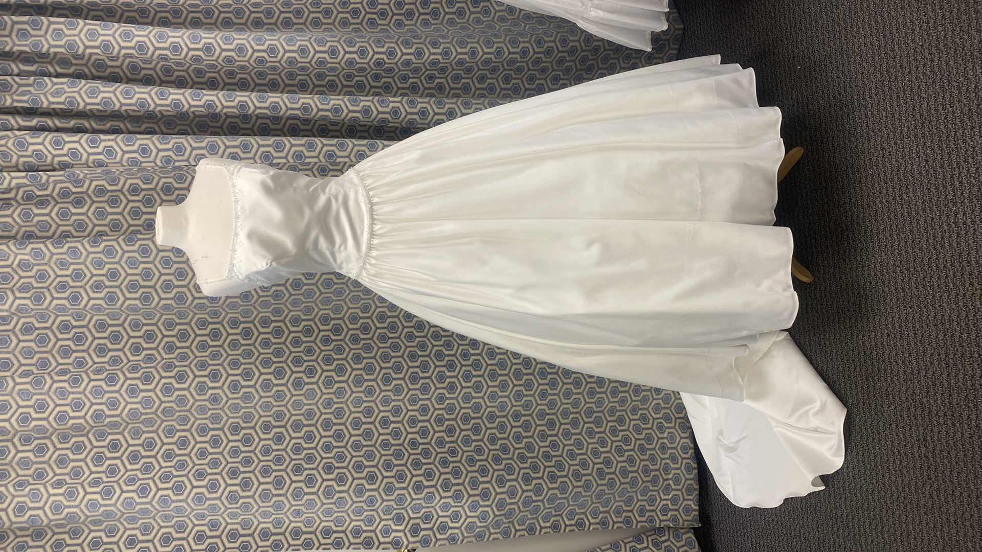 Photo 1 of BRIDAL GOWN “KATHRYN LACROIX” BRIDAL ELEGANCE IVORY SATIN WITH BEADS & PEARLS SIZE 10