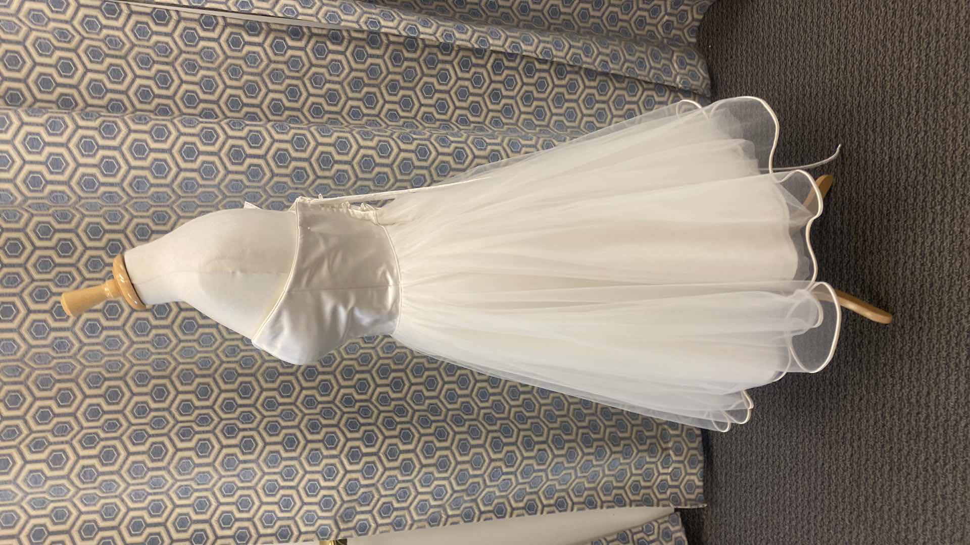 Photo 1 of BRIDAL DRESS “JUSTIN ALEXANDER” ALABASTER IVORY SHIRT FULL SKIRT w CORSET SIZE 12