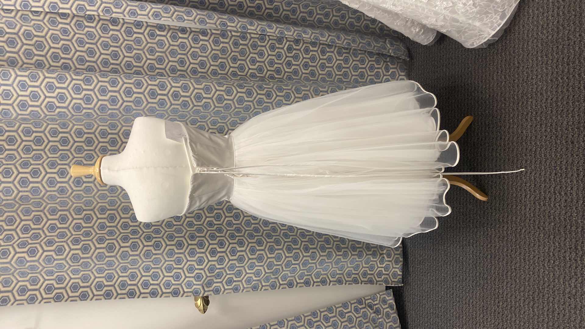 Photo 1 of BRIDAL DRESS “JUSTIN ALEXANDER” ALABASTER IVORY SHIRT FULL SKIRT w CORSET SIZE 12