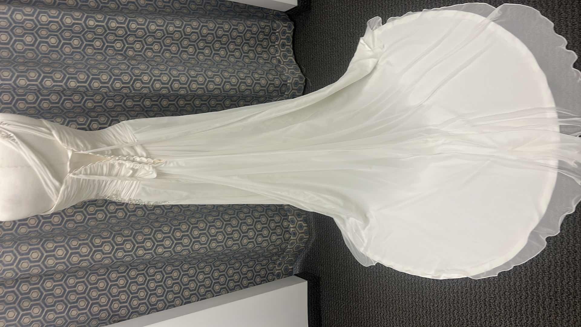 Photo 1 of NEW BRIDAL GOWN “SOTTERO AND MIDGLEY COUTURE”  WHITE ONE SHOULDER WEDDING DRESS WITH DIAGONAL RUCHING ACROSS THE BODICE, SUBTLE SIDE EMBELLISHMENT SIZE 12 