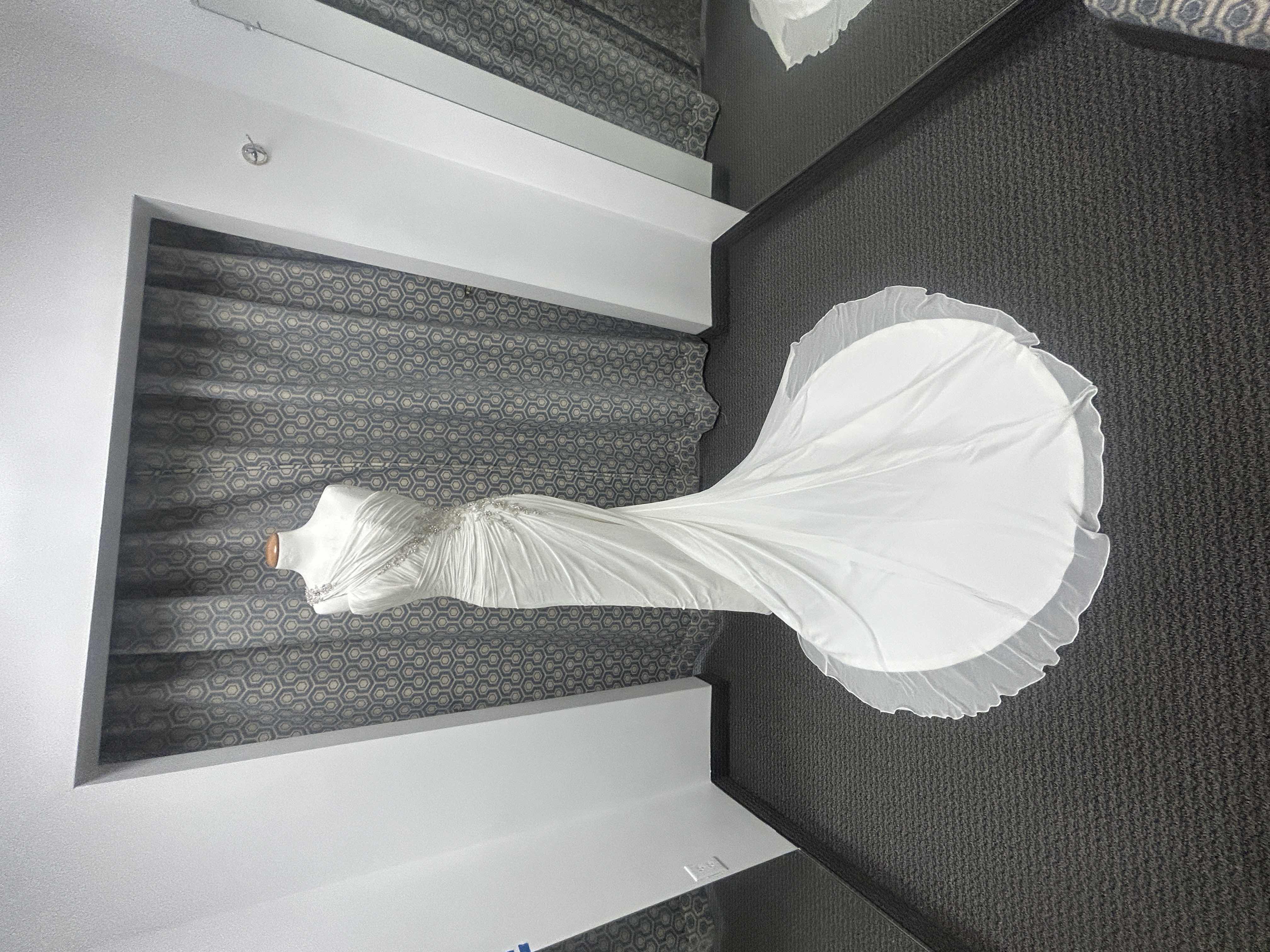 Photo 1 of NEW BRIDAL GOWN “SOTTERO AND MIDGLEY COUTURE”  WHITE ONE SHOULDER WEDDING DRESS WITH DIAGONAL RUCHING ACROSS THE BODICE, SUBTLE SIDE EMBELLISHMENT SIZE 12 