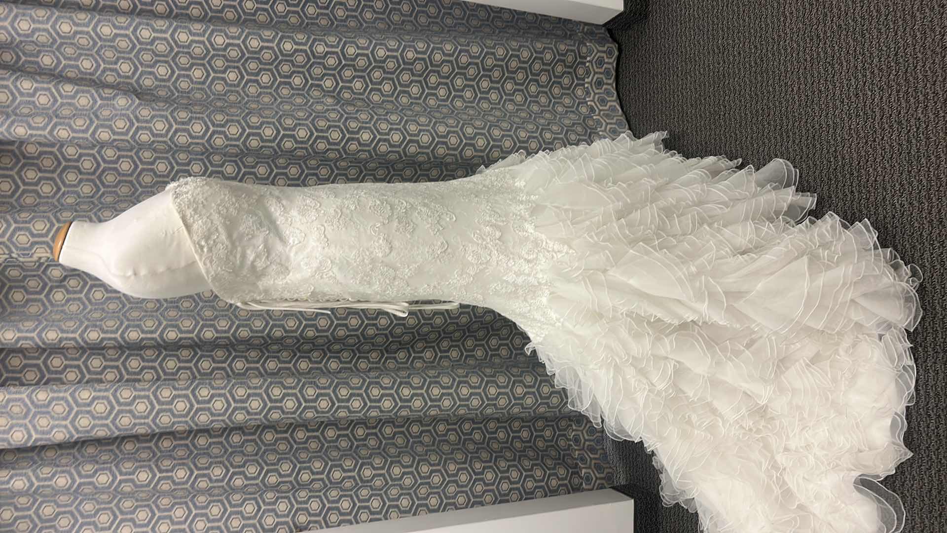 Photo 3 of BRIDAL GOWN “SOPHIA TOLLI, STRAPLESS LACE MERMAID WEDDING DRESS, SWEETHEART NECKLINE, FITTED BODICE, TIERED RUFFLED TULLE SKIRT IVORY SIZE 12 