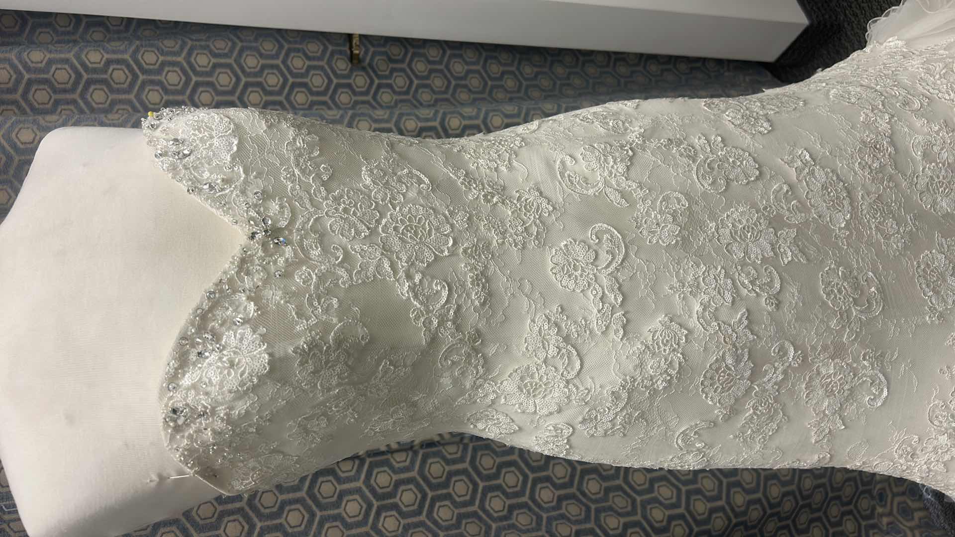 Photo 1 of BRIDAL GOWN “SOPHIA TOLLI, STRAPLESS LACE MERMAID WEDDING DRESS, SWEETHEART NECKLINE, FITTED BODICE, TIERED RUFFLED TULLE SKIRT IVORY SIZE 12 