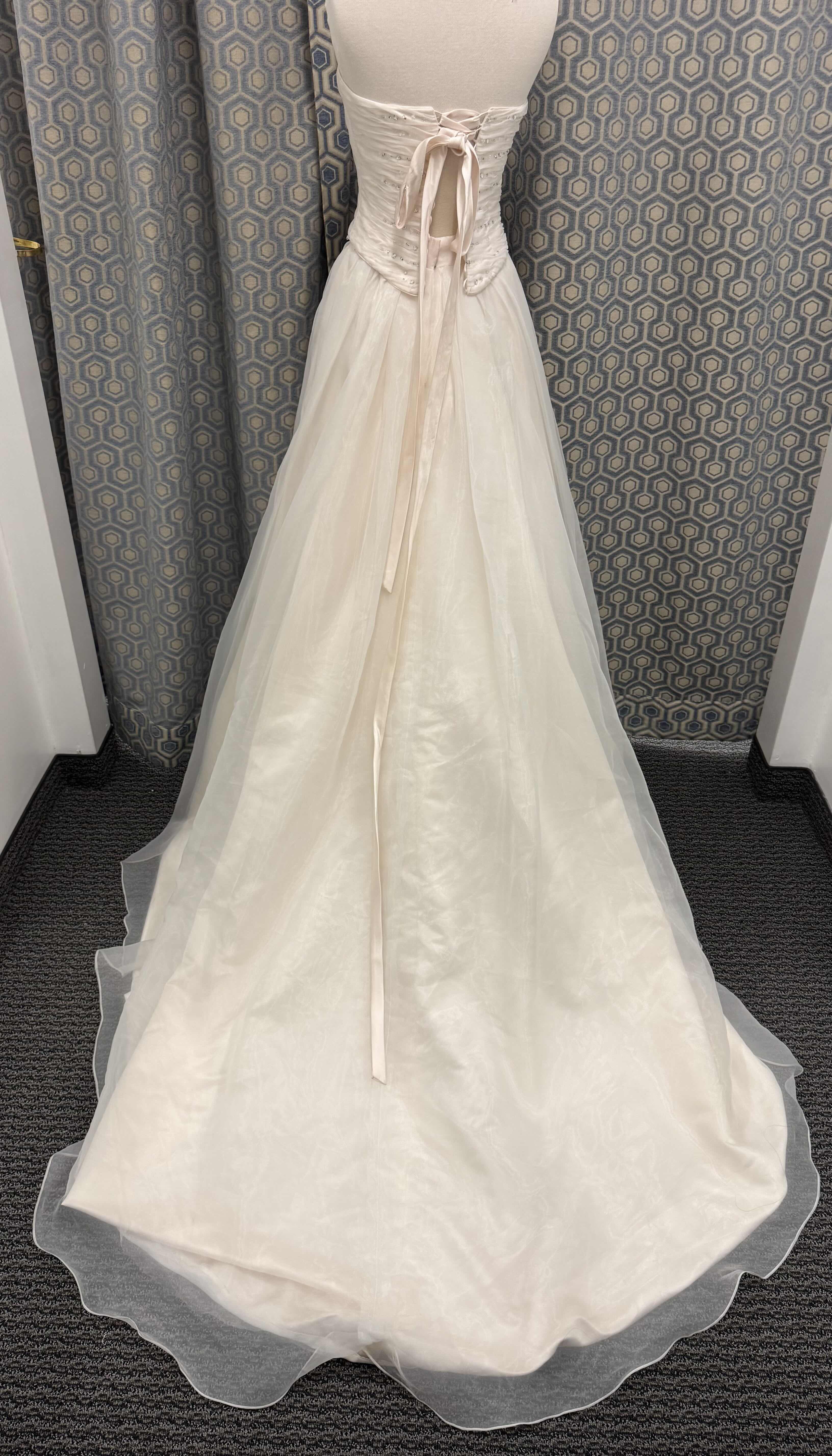 Photo 1 of BRIDAL GOWN MAGGIE SOTTERO TWO PIECE SATIN AND TULE BEADED CRYSTAL GOWN IVORY PEACH SIZE 12