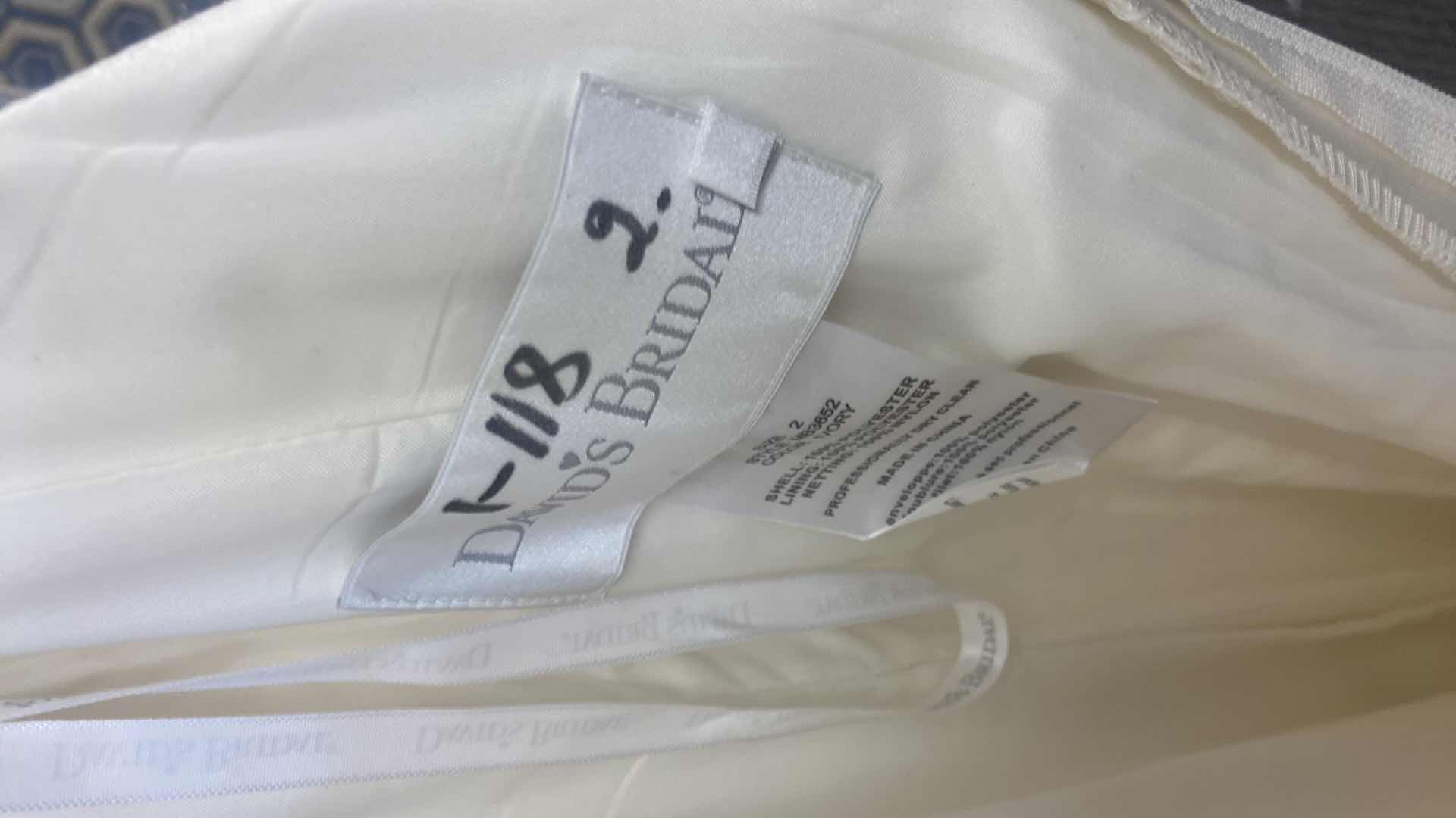 Photo 1 of BRIDAL GOWN “DAVIDS BRIDAL” A-LINE SATIN w TULE SIZE