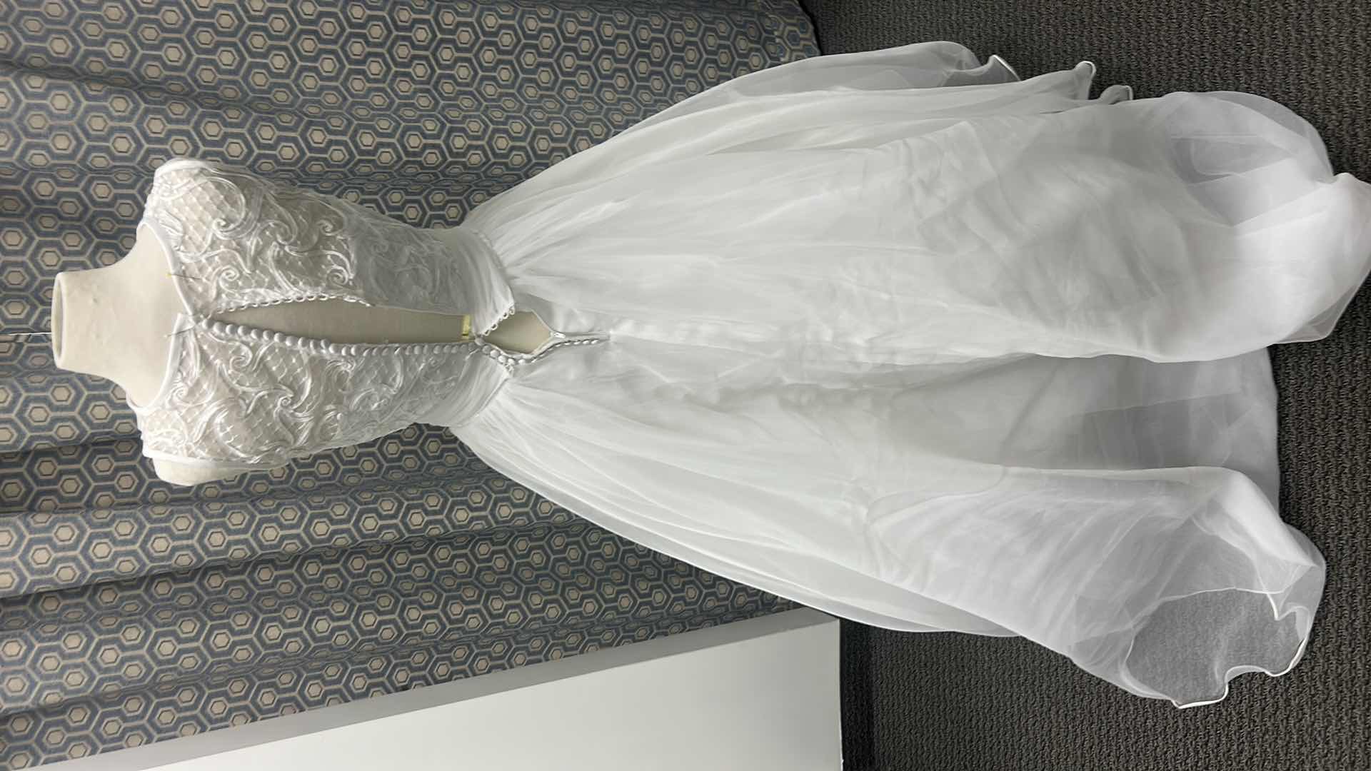 Photo 1 of BRIDAL GOWN “BRIDAL ELEGANCE”  SLEEVELESS, EMBROIDERED, BODICE, FULL, TULLE, SKIRT, MEDIUM, TRAIN, WHITE. SIZE 10