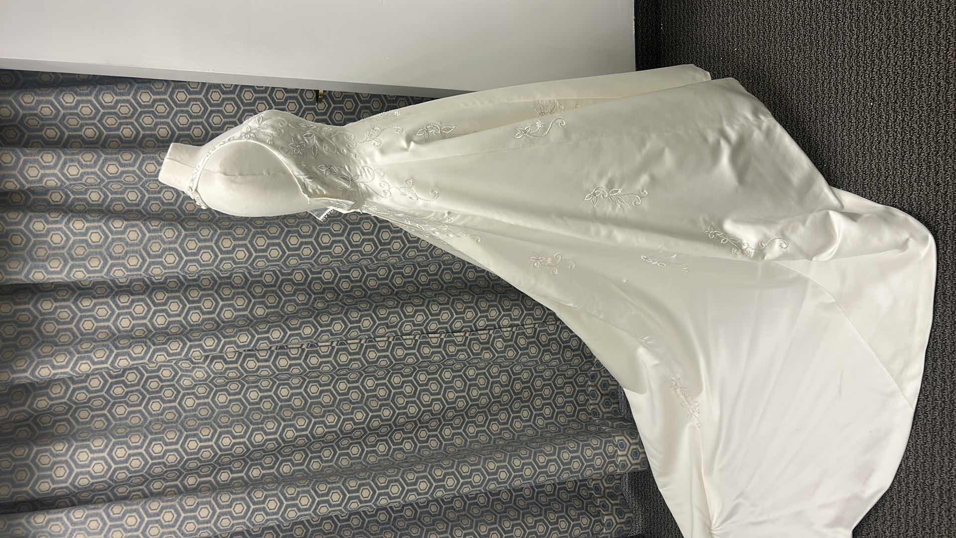 Photo 1 of BRIDAL GOWN, “BRIDAL ORIGINALS”, IVORY, A-LINE, NECKLINE PEARL, BUTTON ACCENT, SIZE 6. 