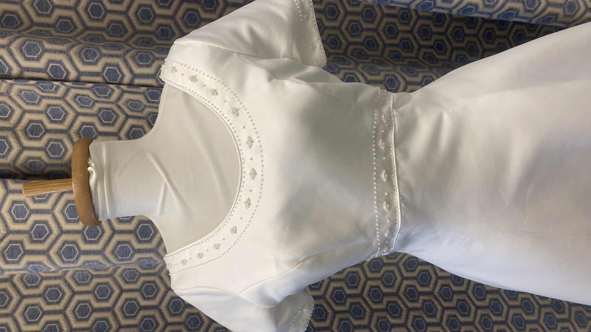 Photo 1 of BRIDAL GOWN “AURORA D’ PARADISO” IVORY SATIN w EMPIRE WAIST SIZE 4