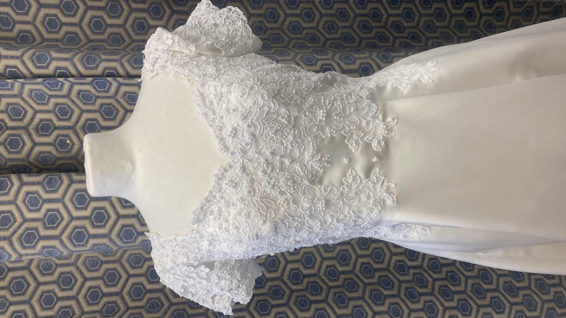 Photo 1 of BRIDAL GOWN “BRIDAL ORIGINAL” IVORY A- LINE SATIN EMBROIDERED TOP SIZE 10