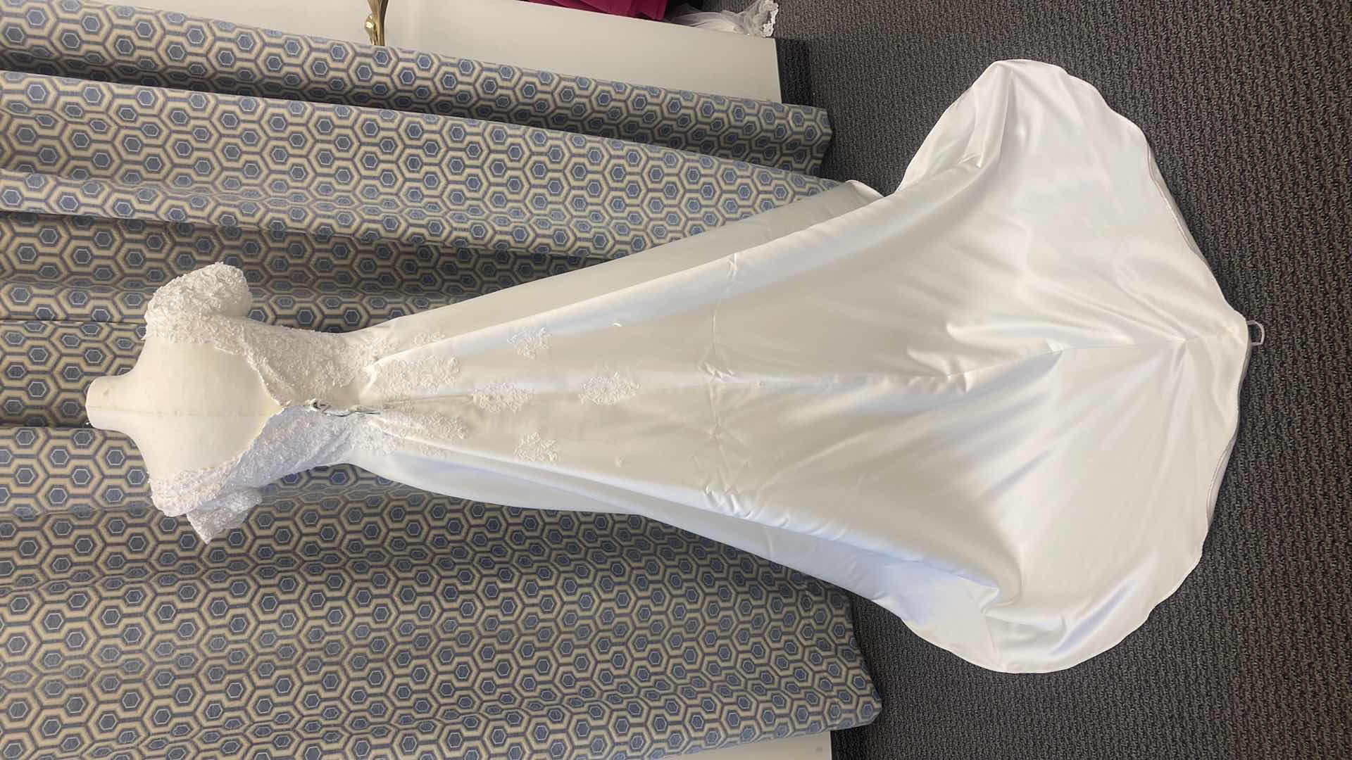 Photo 1 of BRIDAL GOWN “BRIDAL ORIGINAL” IVORY A- LINE SATIN EMBROIDERED TOP SIZE 10