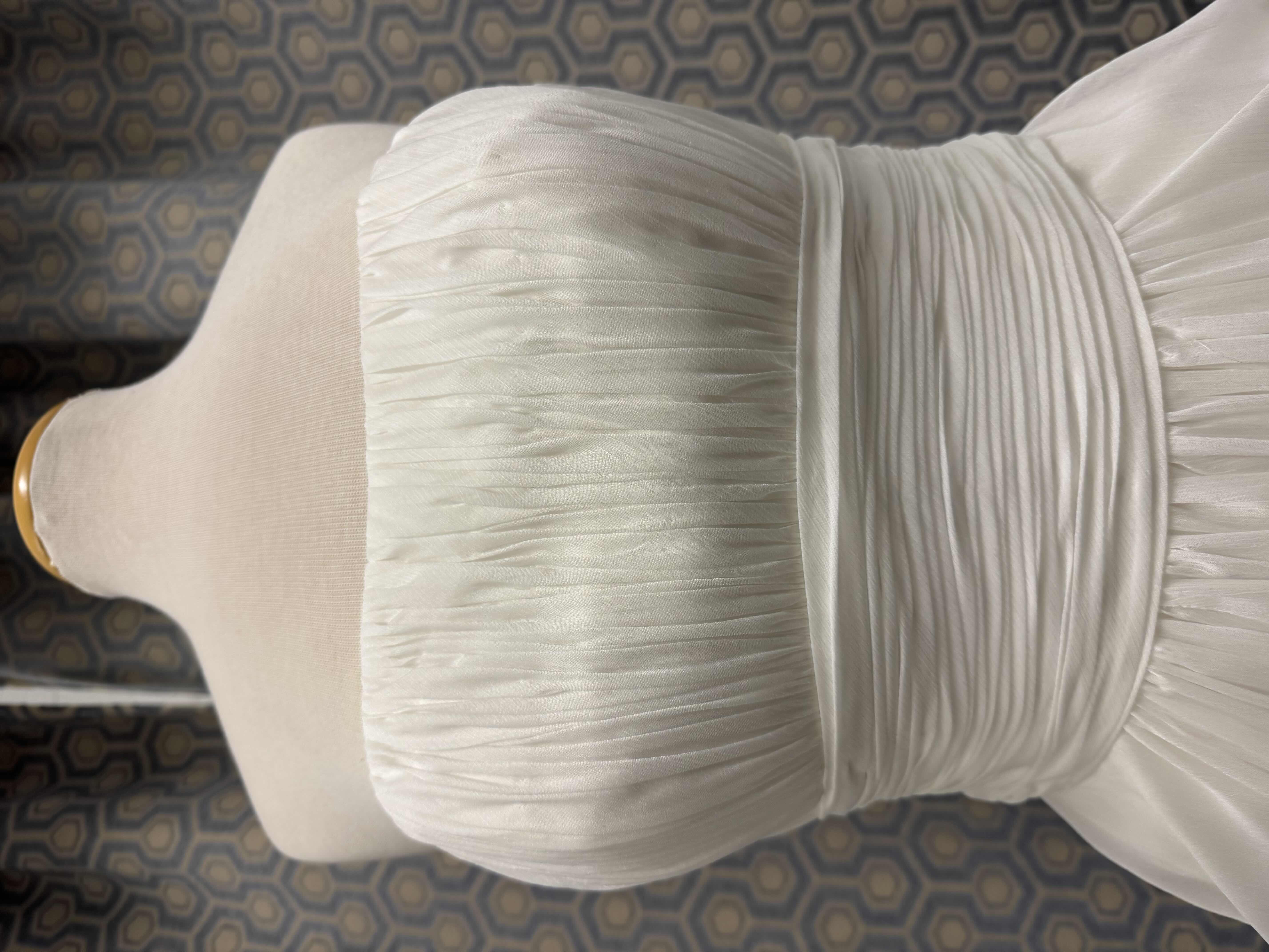 Photo 1 of BRIDAL GOWN "PRONOVIAS" STRAPLESS CHIFFON SATIN TULE GOWN IVORY SIZE 12