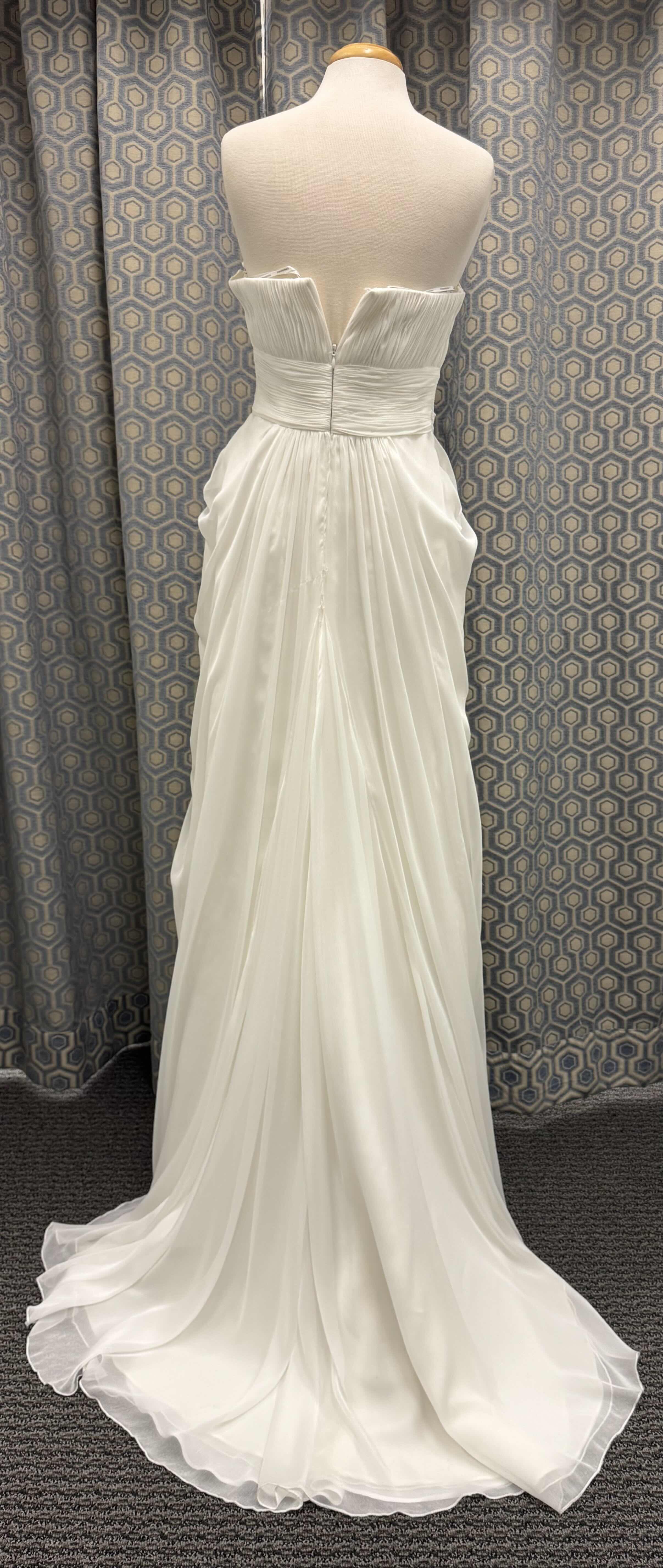 Photo 1 of BRIDAL GOWN "PRONOVIAS" STRAPLESS CHIFFON SATIN TULE GOWN IVORY SIZE 12