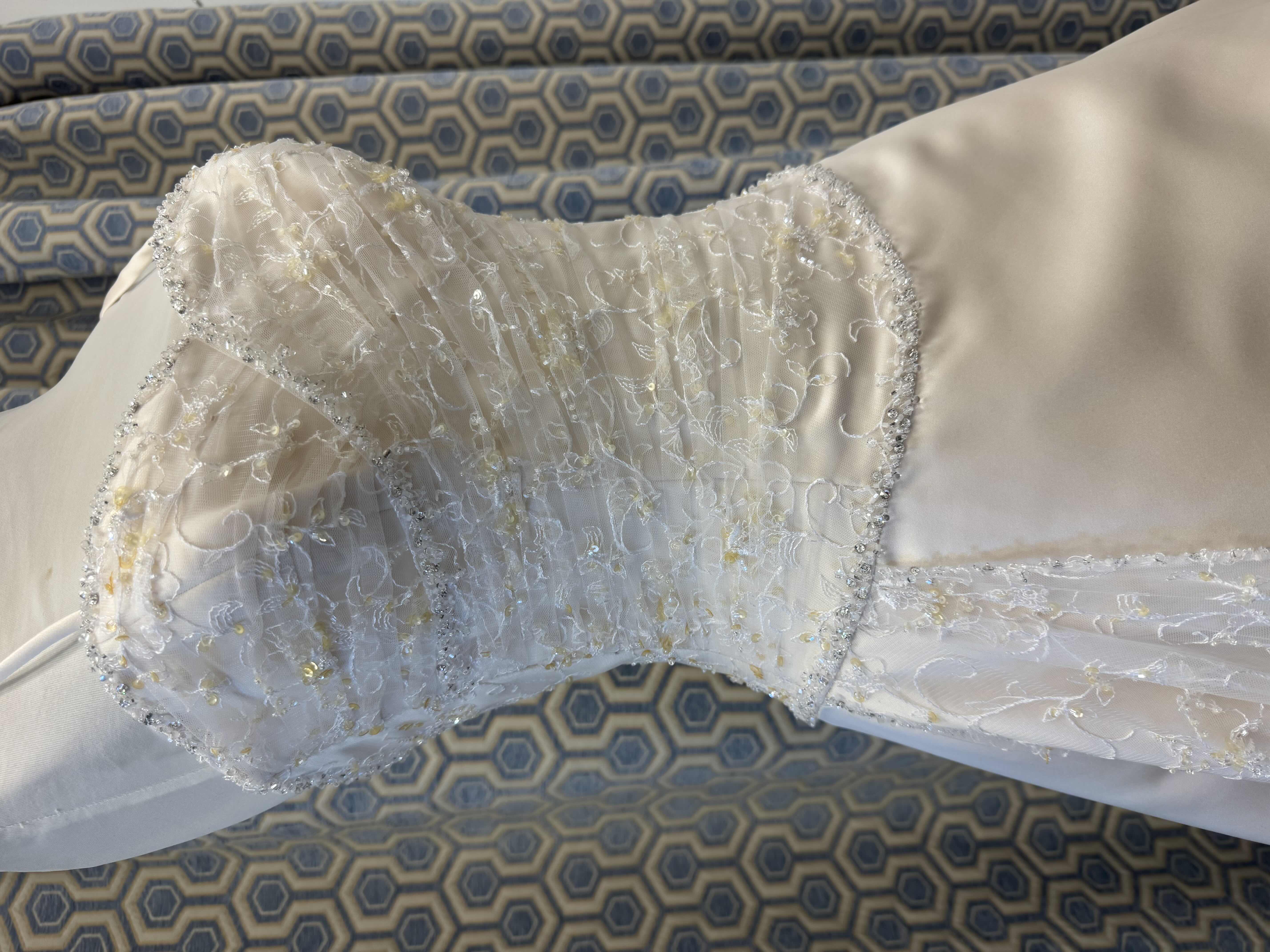 Photo 1 of BRIDAL GOWN "MAGGIE SOTTERO" ALINE SATIN WITH STONES CHAMPAGNE SIZE 6