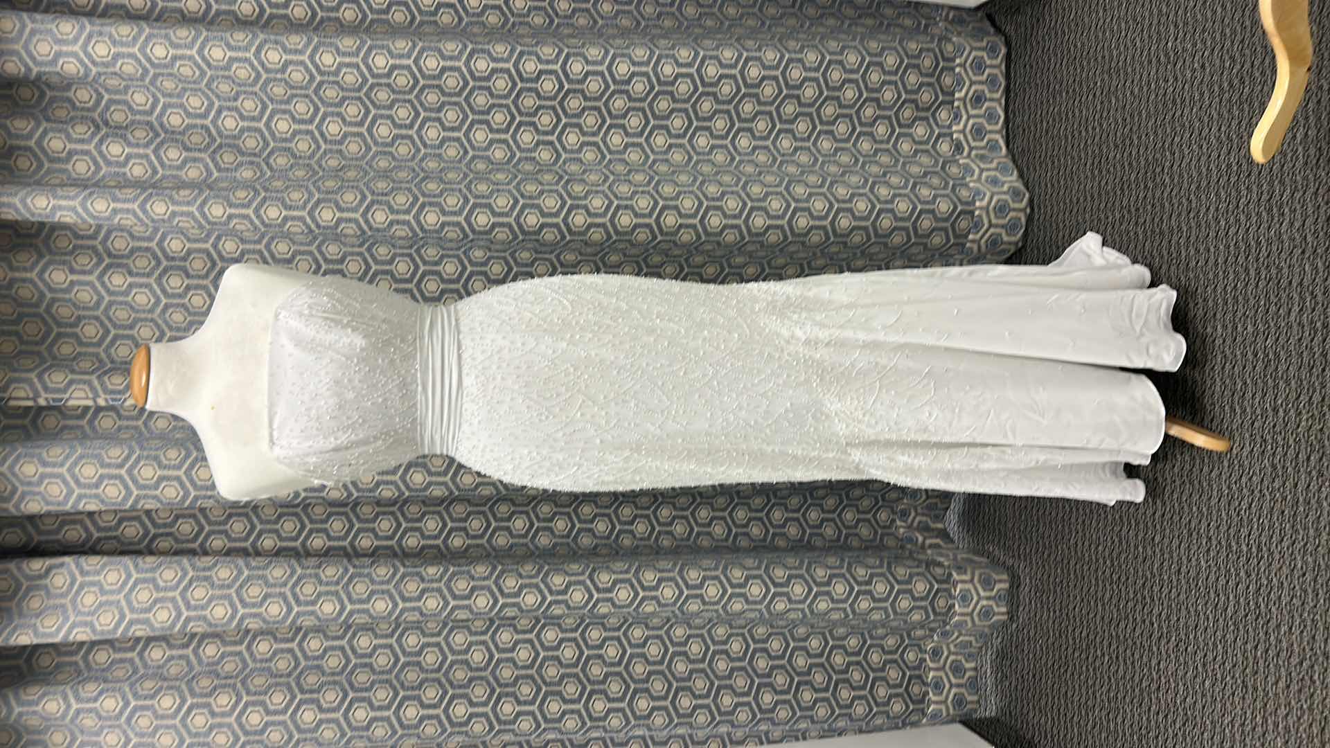 Photo 1 of BRIDAL GOWN STRAPLESS WHITE WEDDING DRESS WITH FITTED BODICE, WRAP AROUND SASH, SIZE 2 