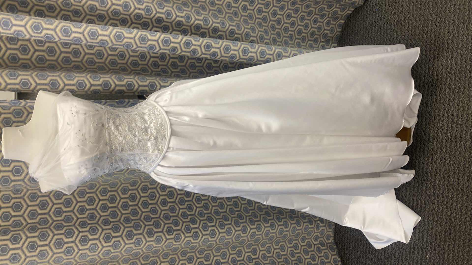 Photo 1 of BRIDAL GOWN “MAGGIE SOTTERO” WHITE SATIN 2 PIECE ONE SHOULDER SIZE 8