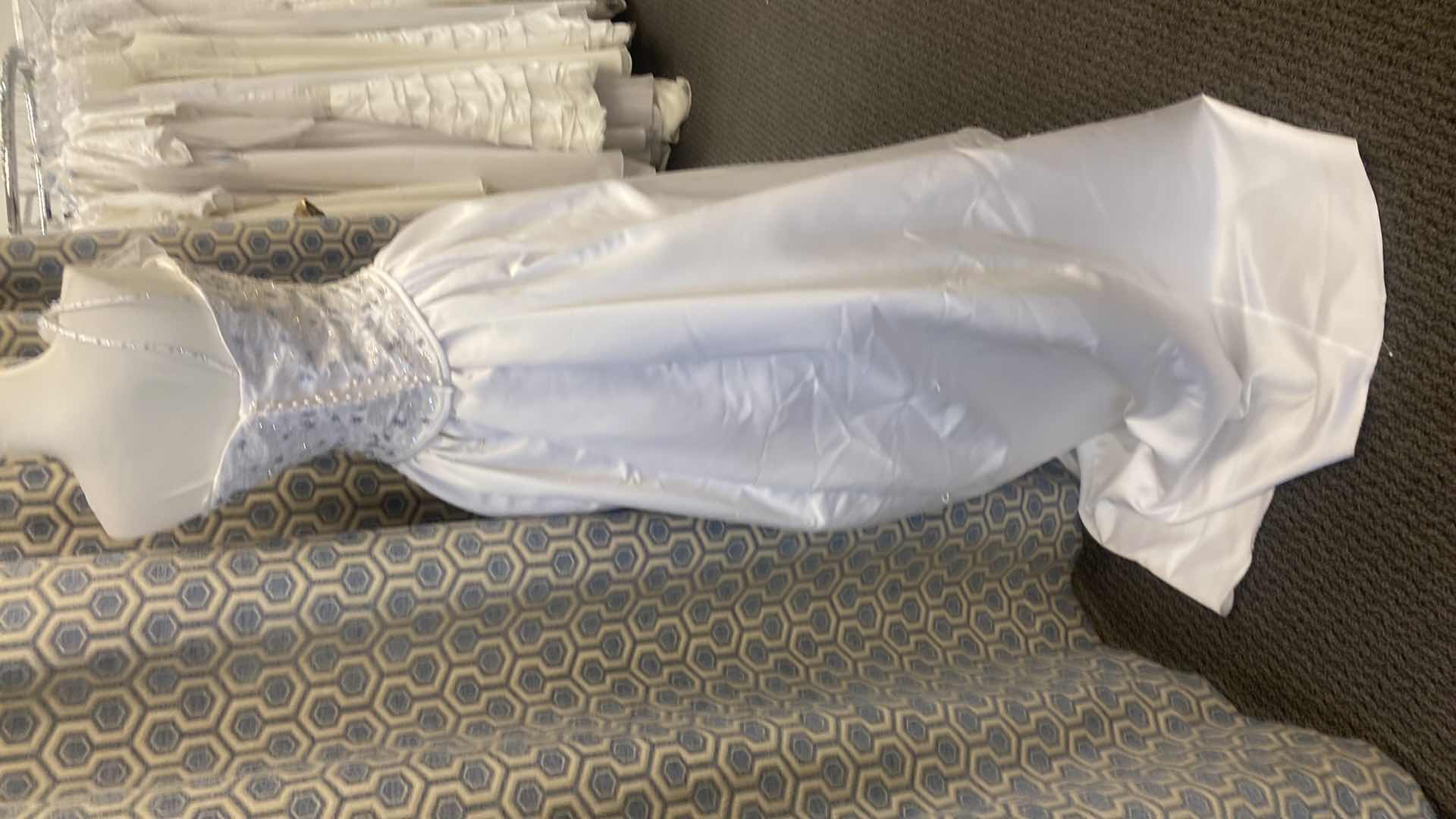 Photo 1 of BRIDAL GOWN “MAGGIE SOTTERO” WHITE SATIN 2 PIECE ONE SHOULDER SIZE 8