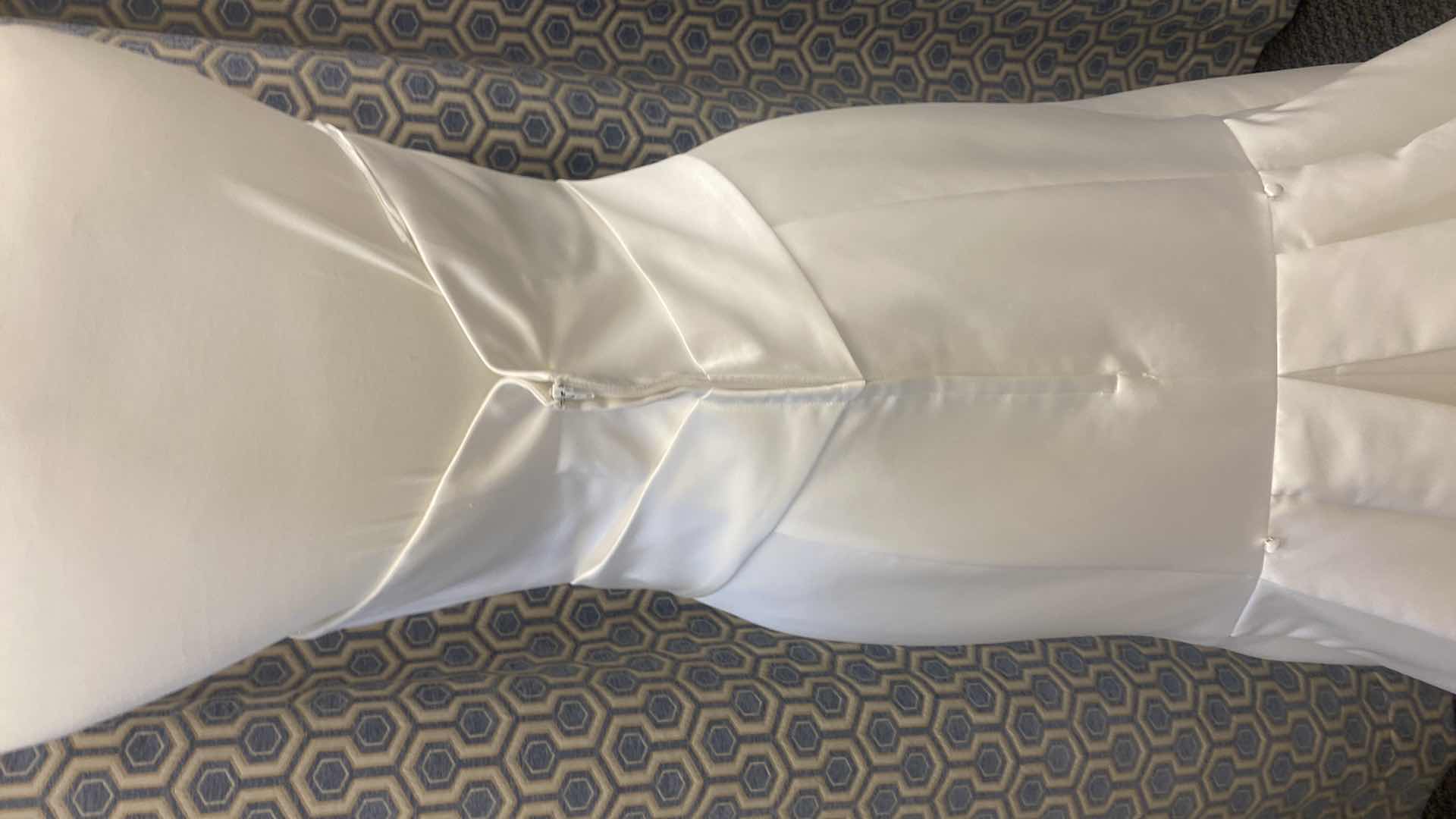 Photo 1 of BRIDAL GOWN “CASABLANCA” DIAMOND WHITE SATIN w BEADED BAND SIZE 10