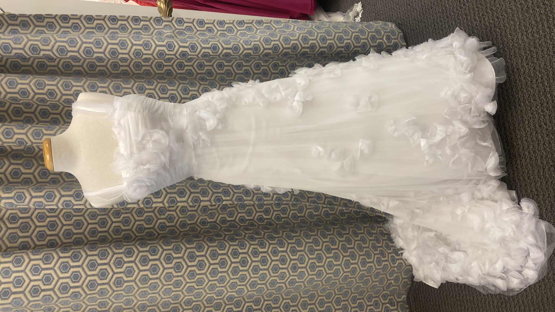 Photo 1 of BRIDAL GOWN “CASABLANCA” DIAMOND WHITE SATIN w TULLE  SIZE 6