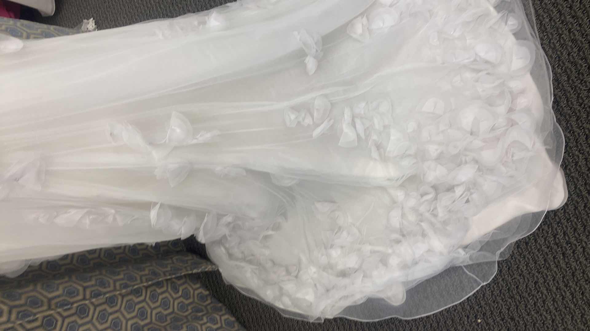 Photo 1 of BRIDAL GOWN “CASABLANCA” DIAMOND WHITE SATIN w TULLE  SIZE 6