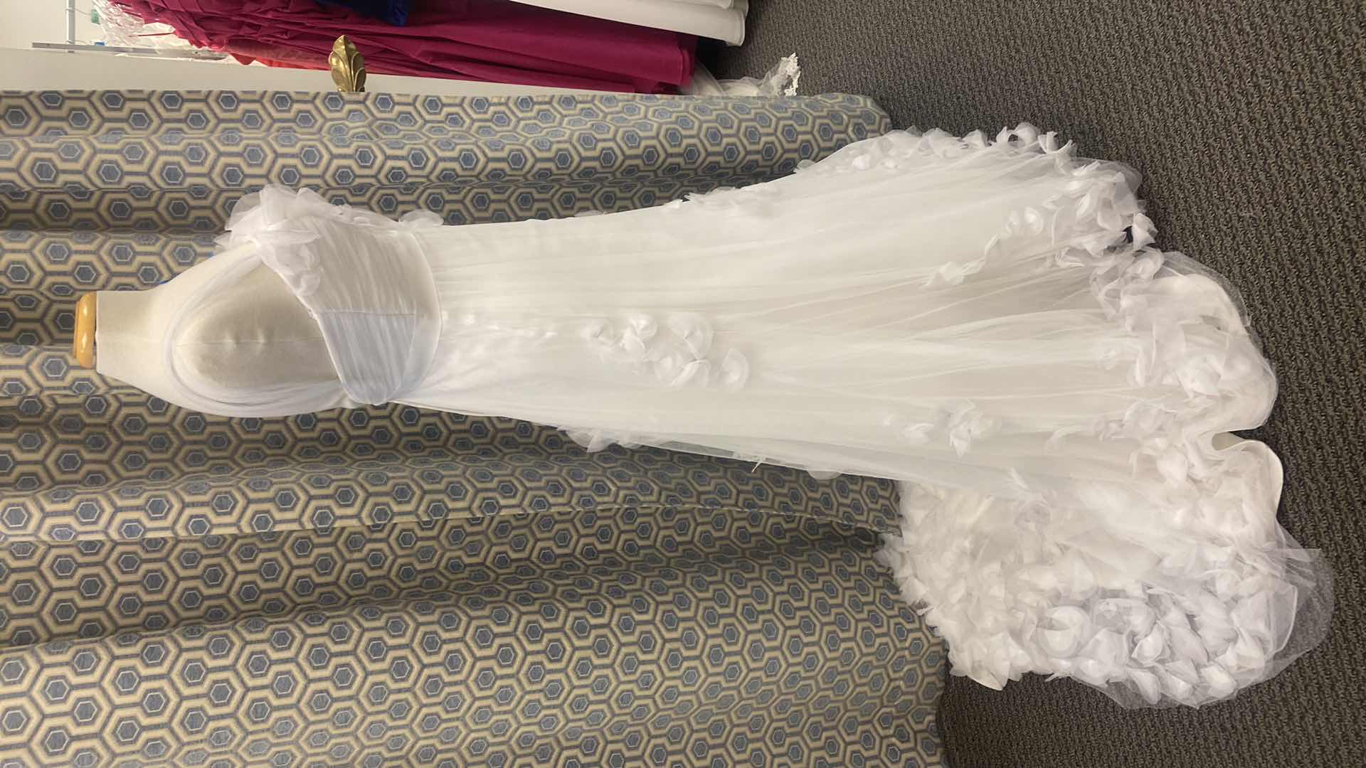 Photo 1 of BRIDAL GOWN “CASABLANCA” DIAMOND WHITE SATIN w TULLE  SIZE 6