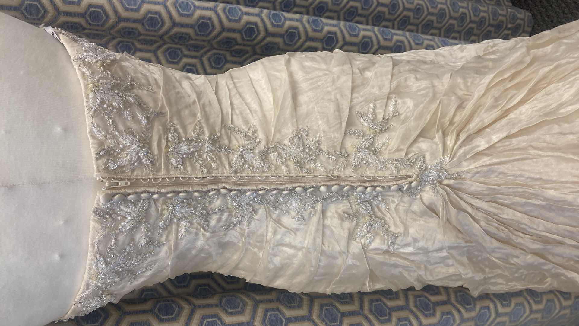 Photo 1 of BRIDAL GOWN “MAGGIE SOTTERO” GOLD SATIN STRAPLESS  w GOLD EMBELLISHMENTS SIZE 10