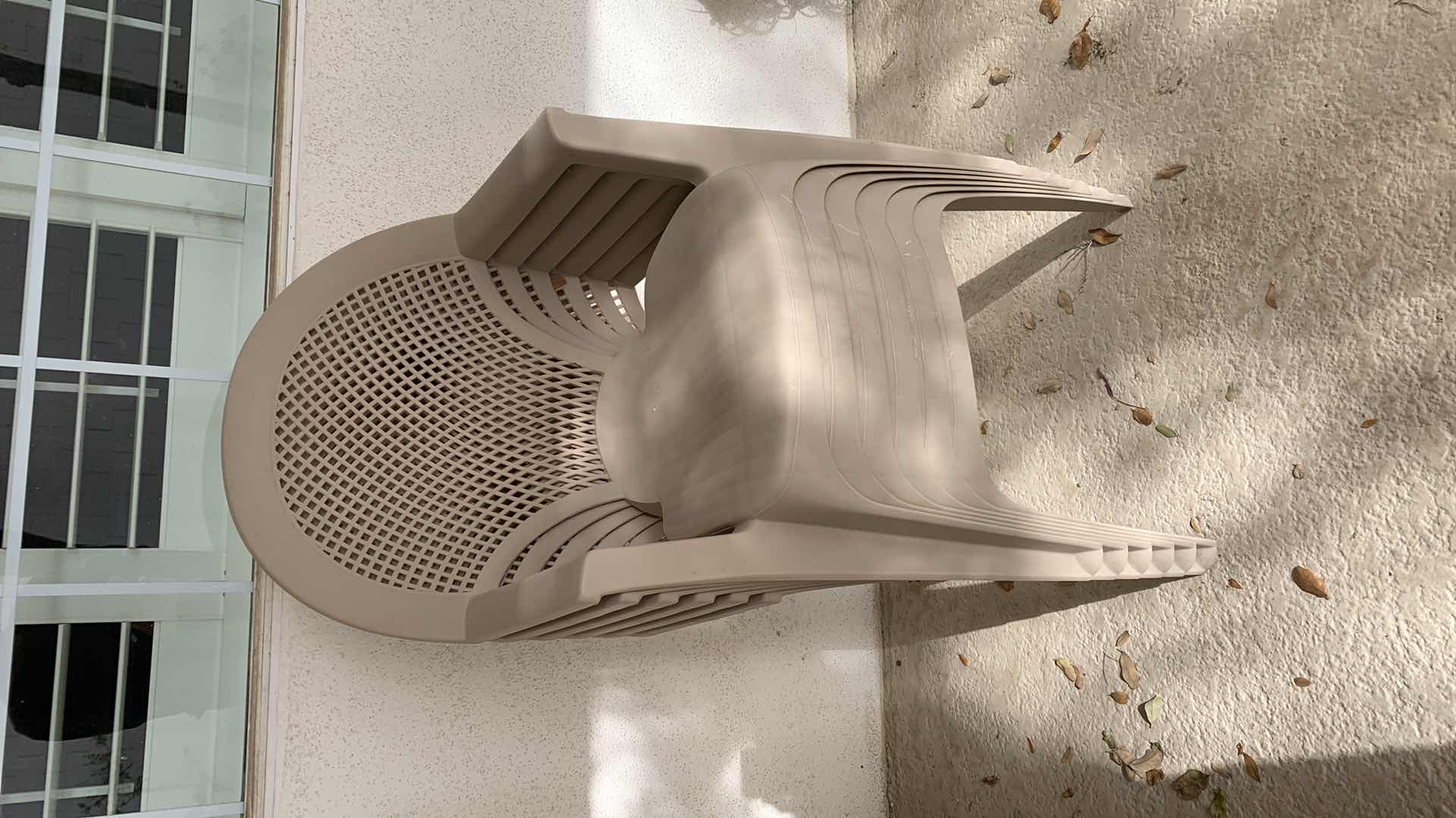 Photo 1 of 6-PLASTIC STACKABLE CHAIRS