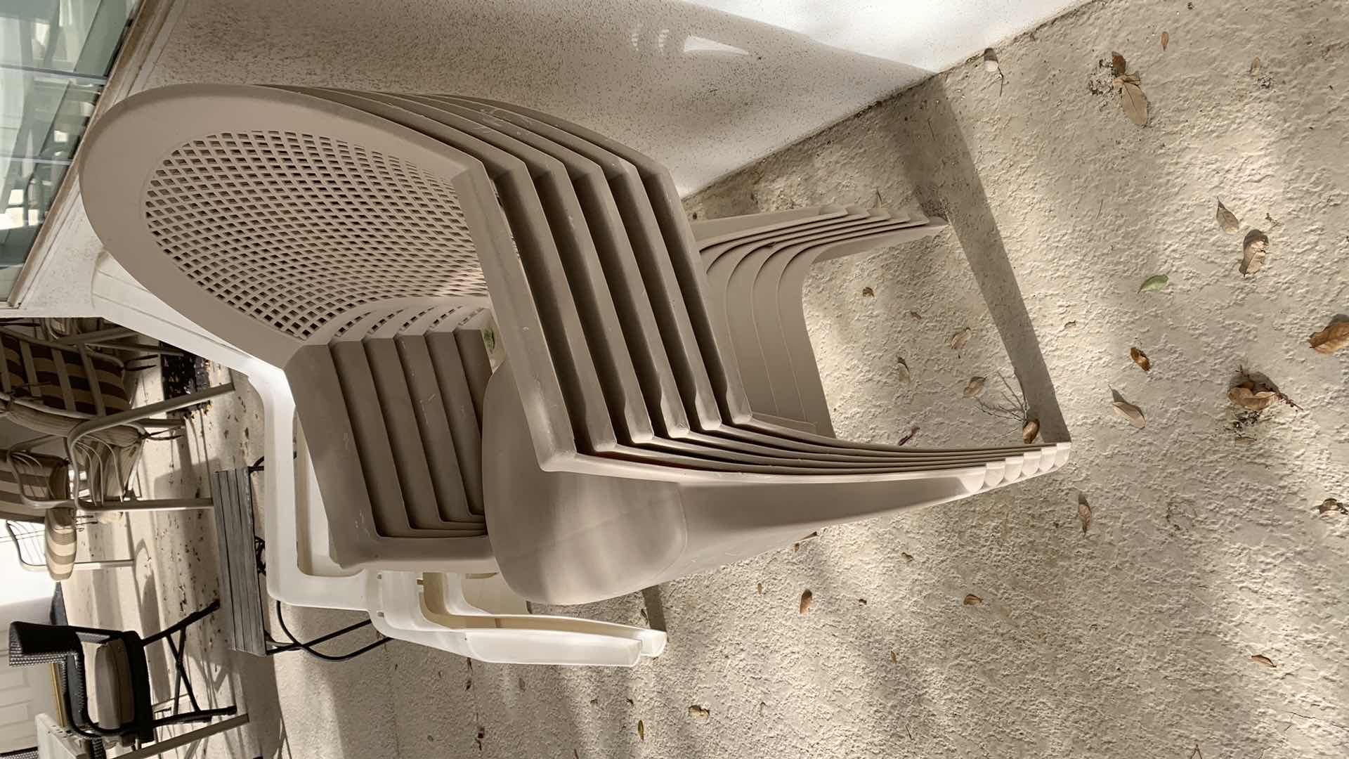 Photo 2 of 6-PLASTIC STACKABLE CHAIRS