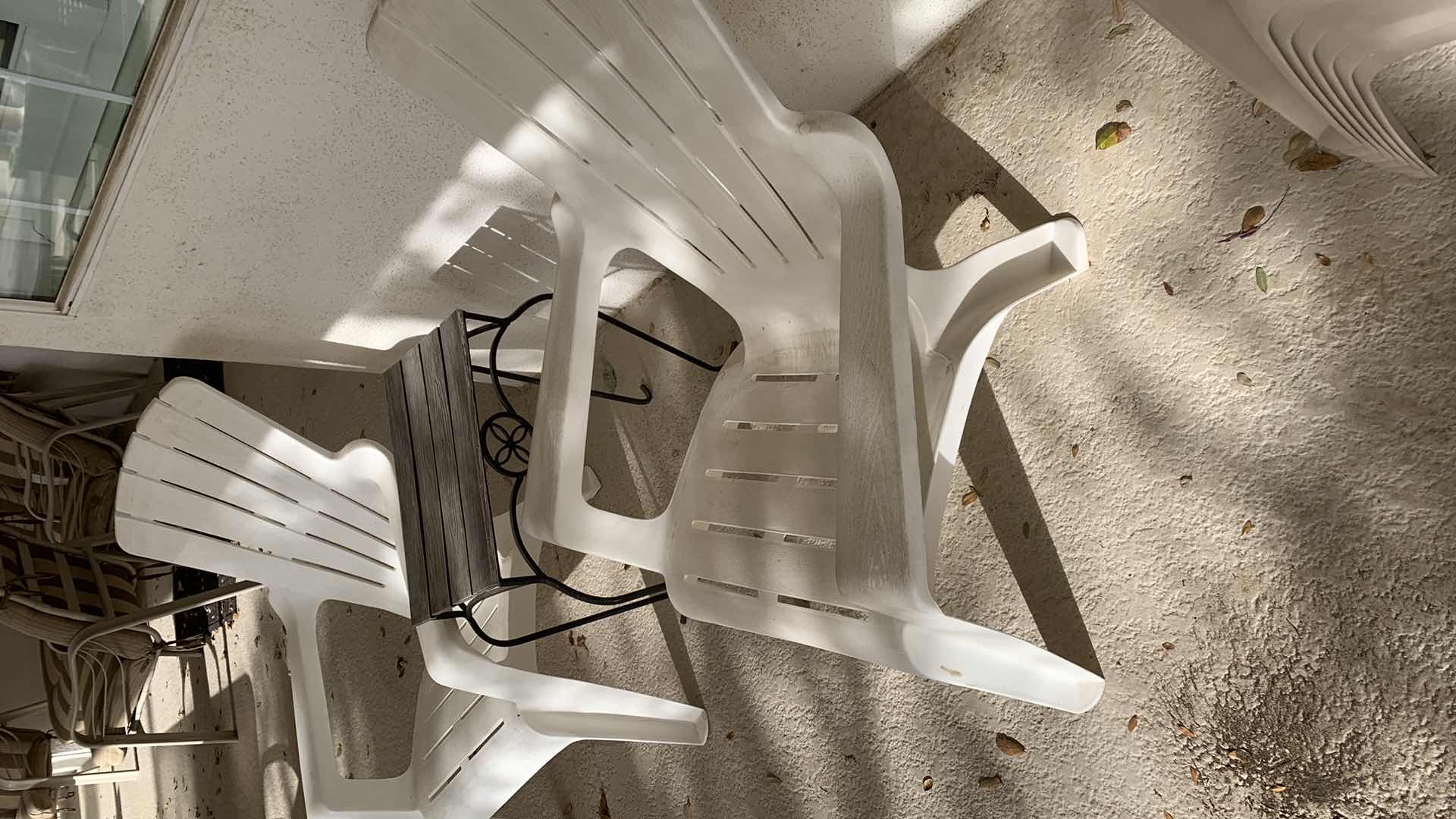 Photo 1 of 2-PLASTIC LOUNGE CHAIRS AND TABLE