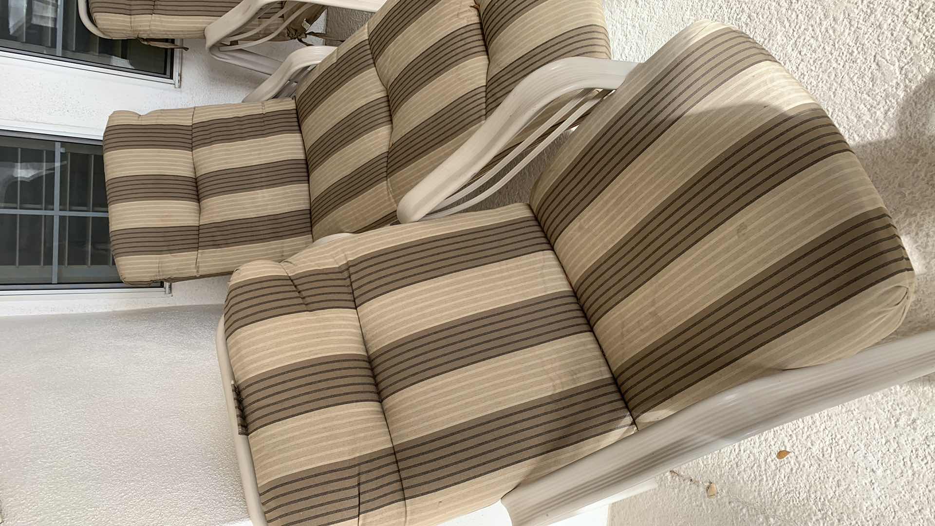 Photo 1 of 4-PADDED PATIO CHAIRS AND A LOUNGE CHAIR