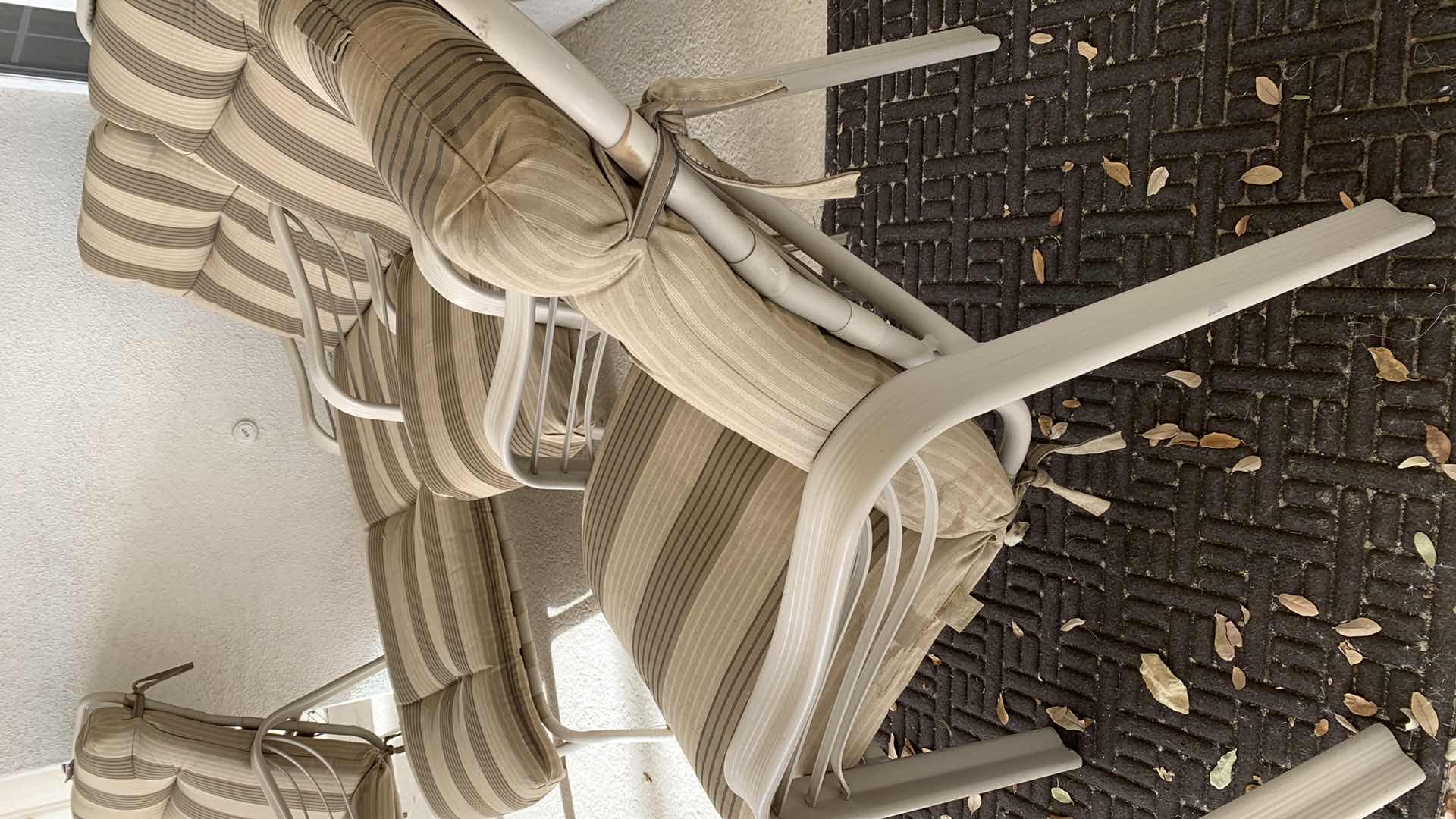 Photo 1 of 4-PADDED PATIO CHAIRS AND A LOUNGE CHAIR