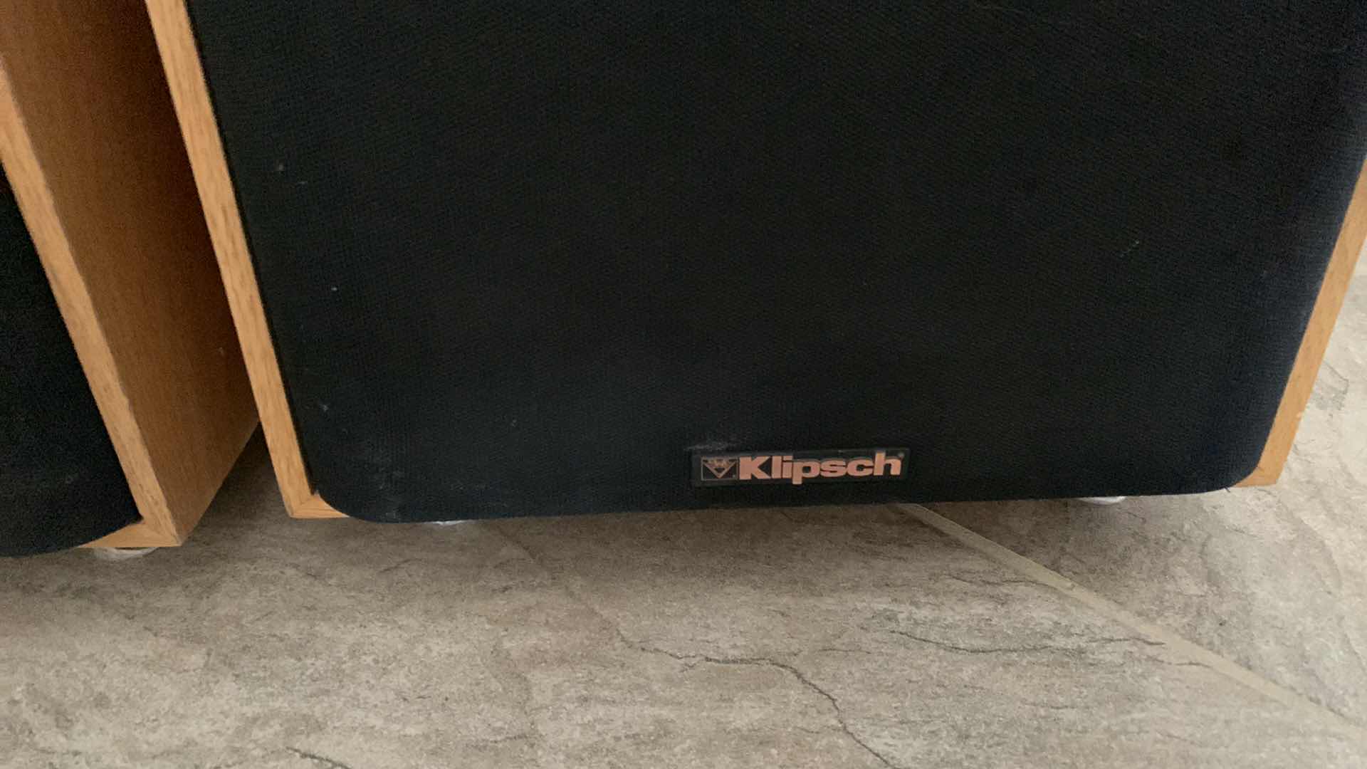 View 2 of 2-KLIPSCH KG 5.5 STEREO SPEAKERS IN LIGHT OAK