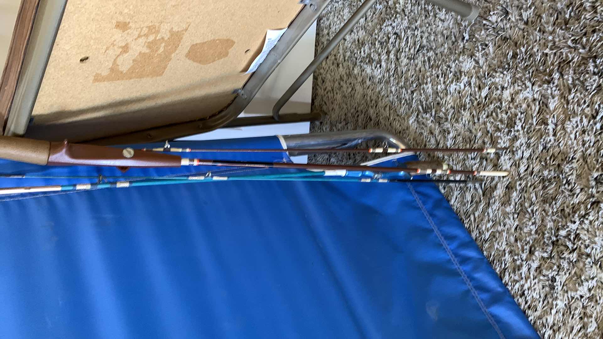 Photo 1 of 2-CHAIRS AND 2-FISHING POLES