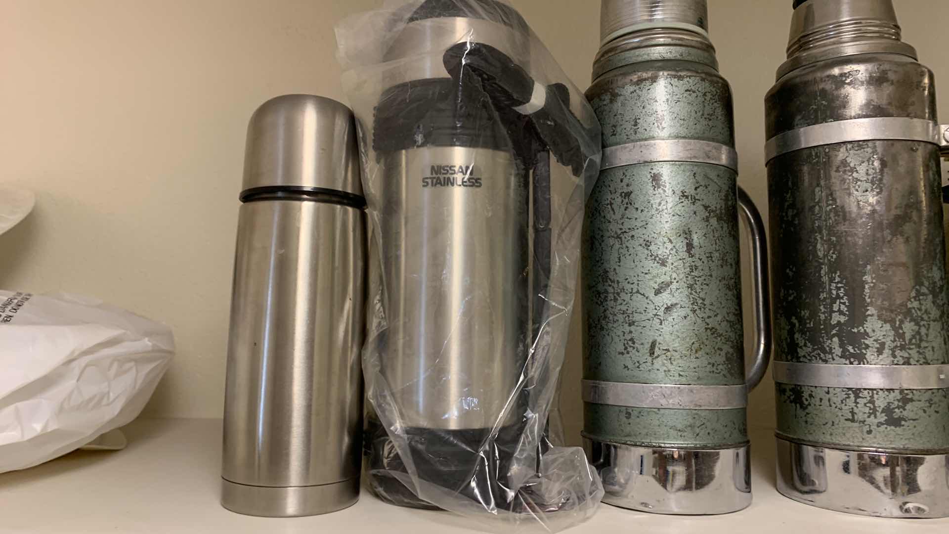 Photo 2 of 5-VINTAGE METAL THERMOS BOTTLES