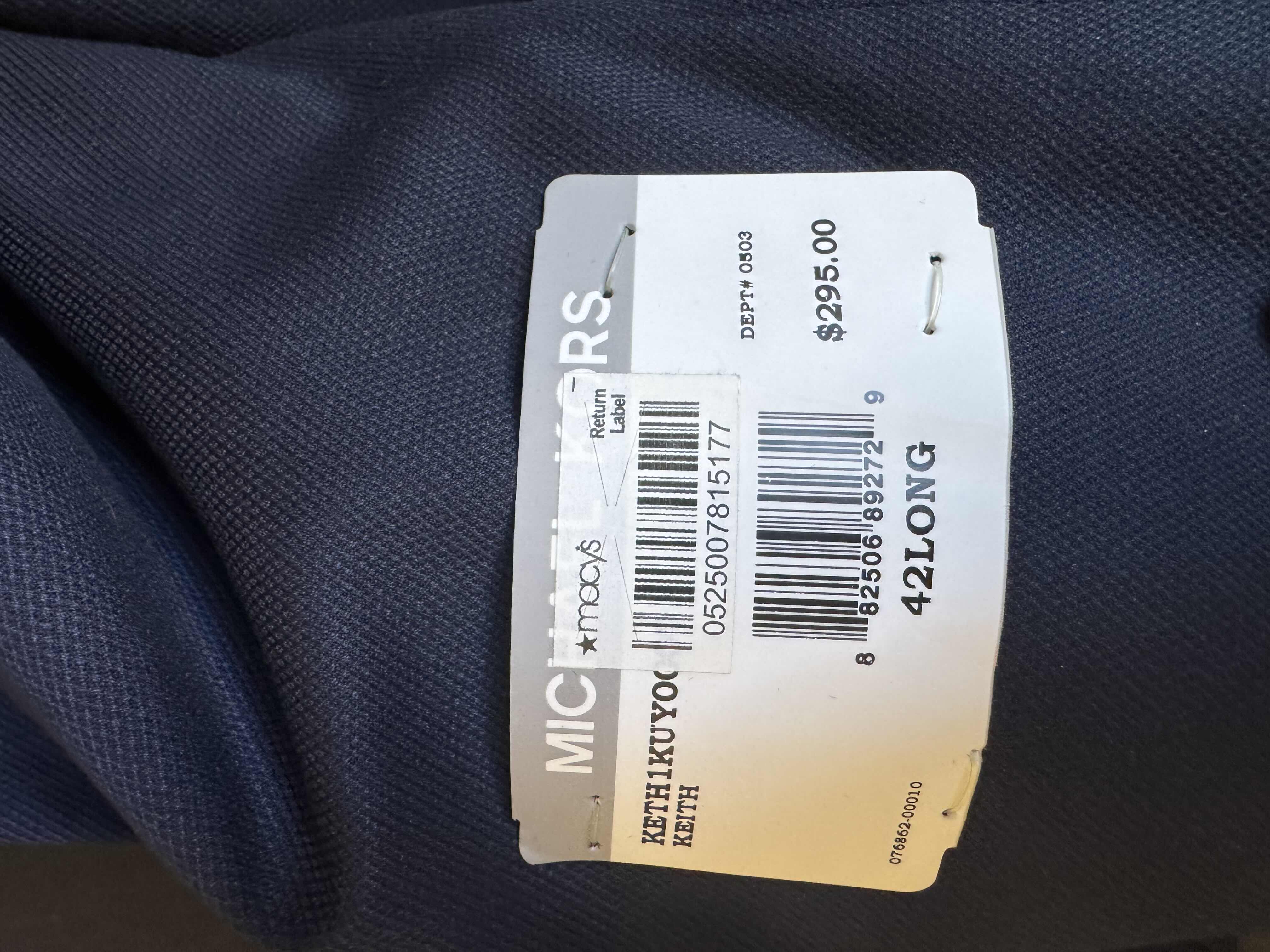 Photo 1 of 295
BRAND NEW MENS NAVY BLUE MICHAEL KORS SPORT COAT SIZE 42 LONG