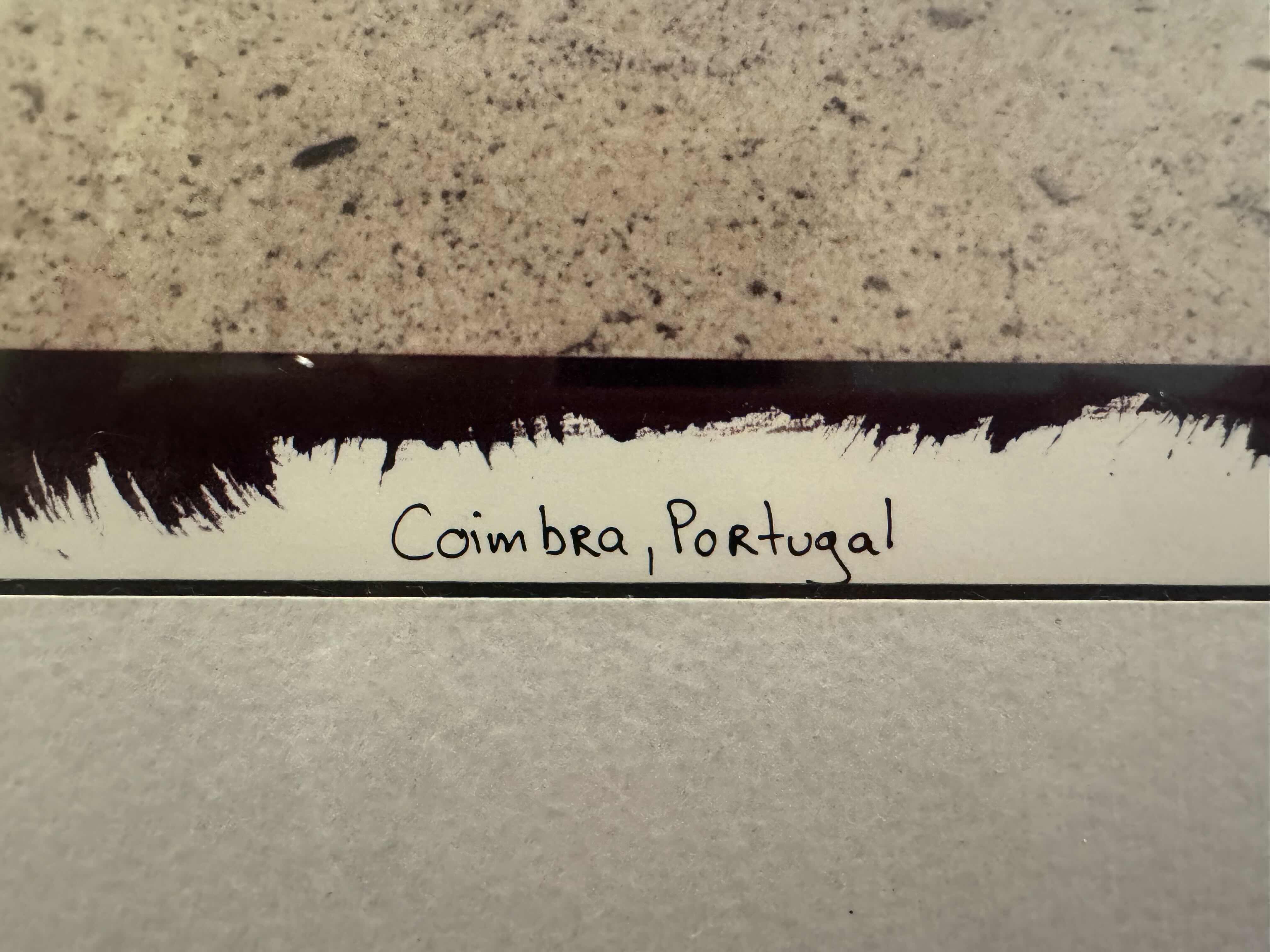 Photo 1 of BENCHES COIMBRA PORTUAL BY ALAN BLAUSTEIN, FRAMED PHOTOGRAPH VINTAGE ARTWORK, 
18.5”H X 18.5”W