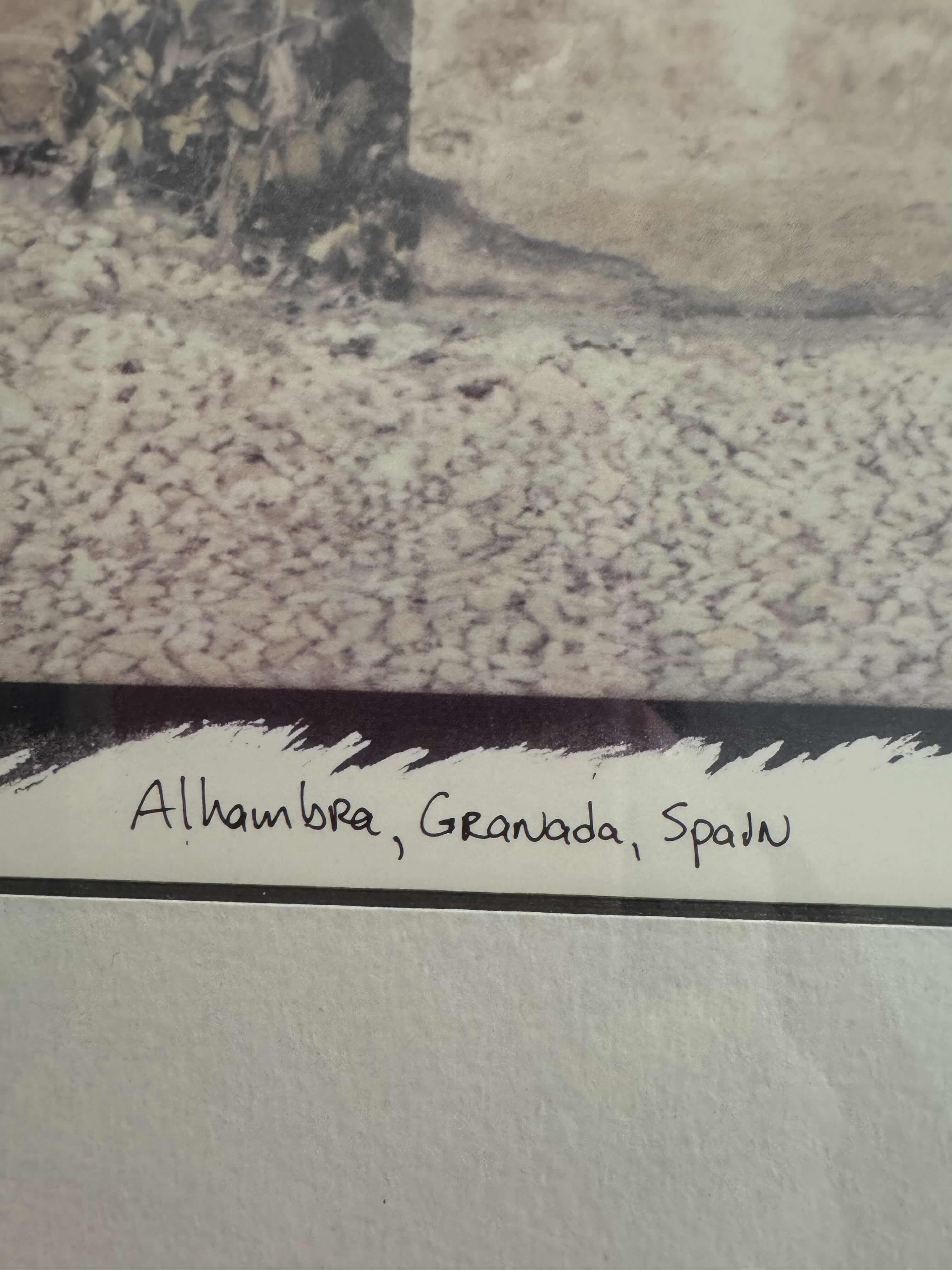 Photo 1 of ALHAMBRA GRANADA SPAIN BY ALAN BLAUSTEIN, FRAMED PHOTOGRAPH VINTAGE ARTWORK, 
18.5"X 18.5”H 