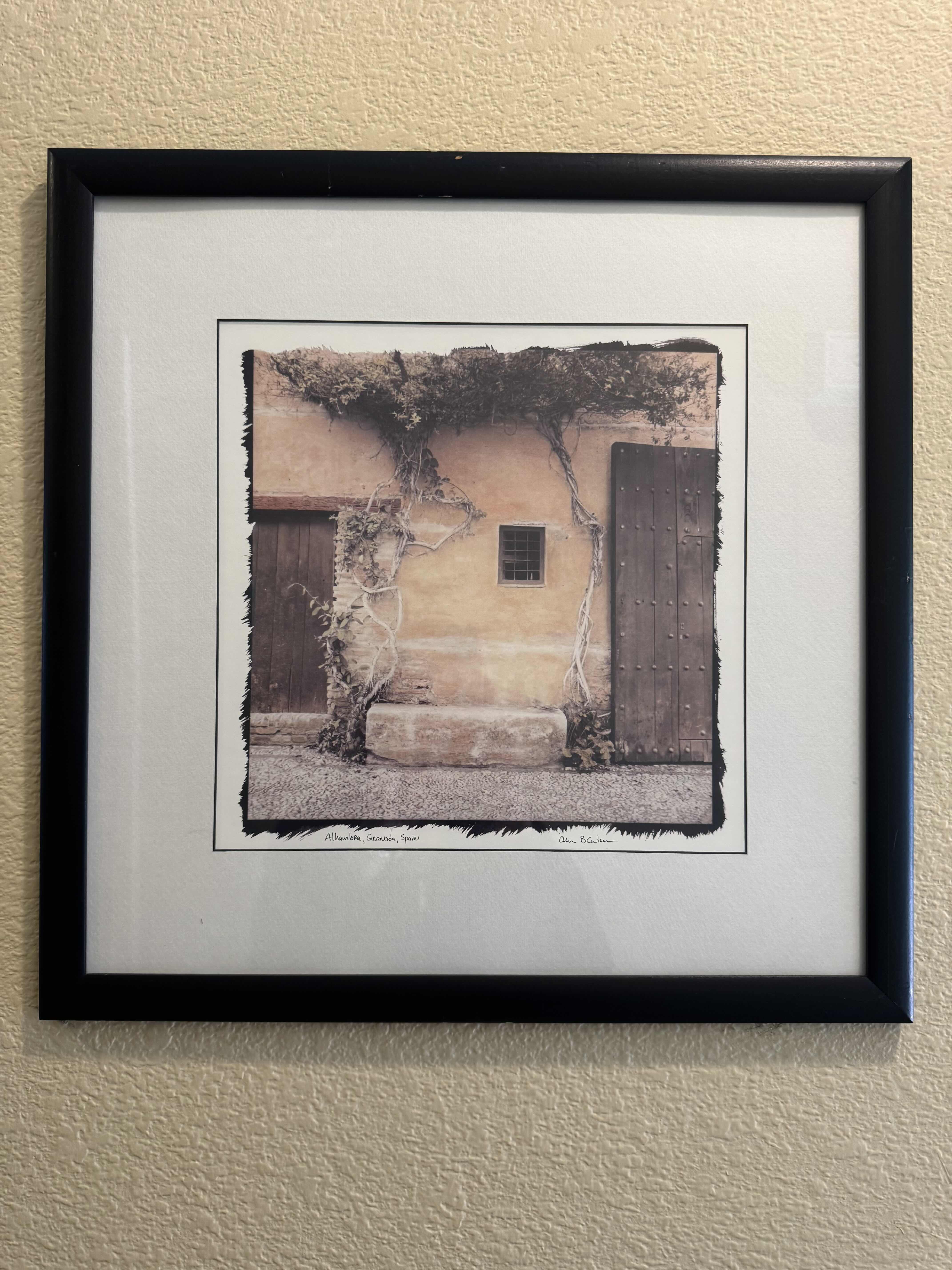 Photo 1 of ALHAMBRA GRANADA SPAIN BY ALAN BLAUSTEIN, FRAMED PHOTOGRAPH VINTAGE ARTWORK, 
18.5"X 18.5”H 