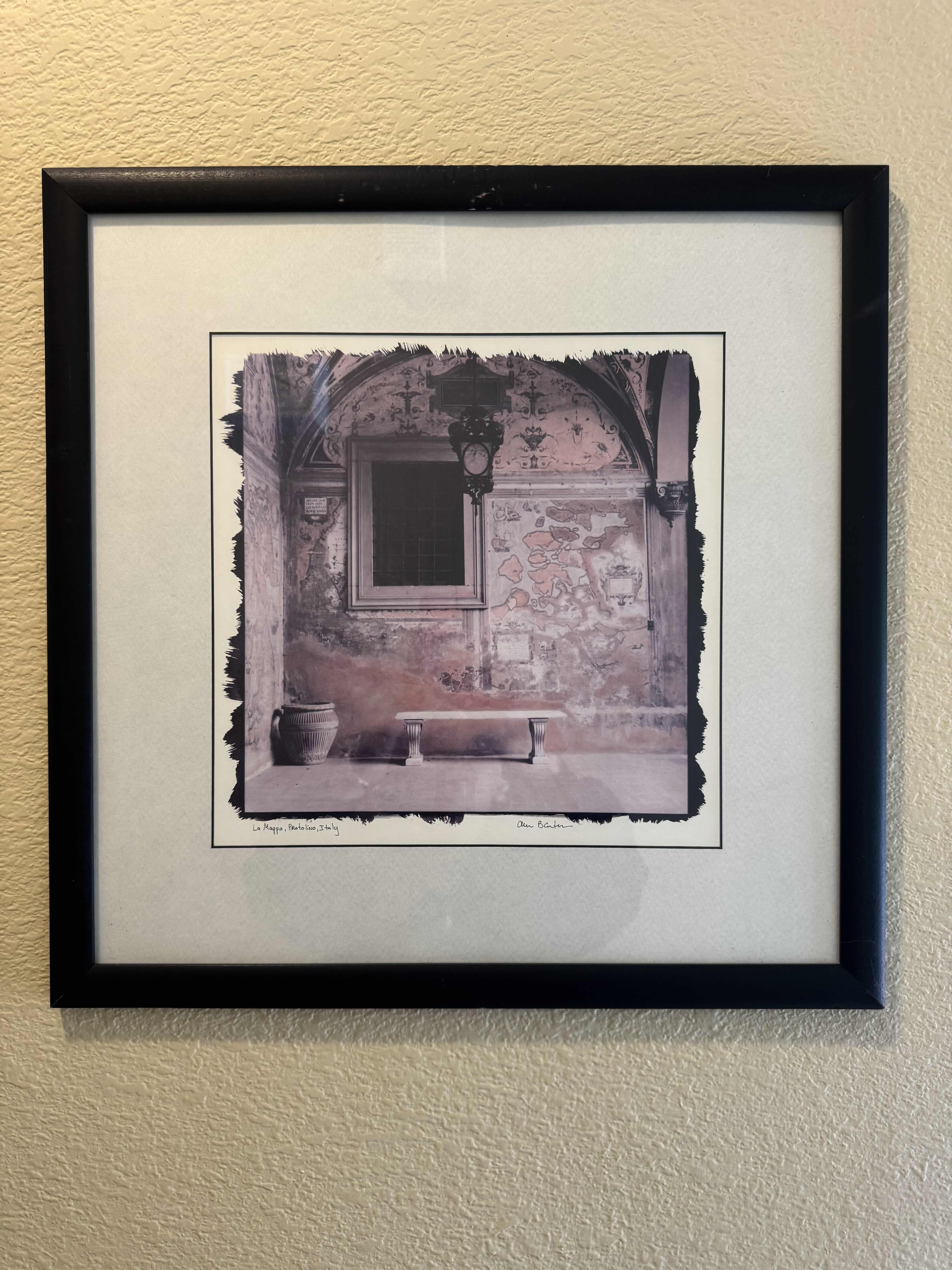 Photo 1 of LA MAPPA PRATOLINO ITALY BY ALAN BLAUSTEIN, FRAMED PHOTOGRAPH VINTAGE ARTWORK, 18.5"W X 18.5"H
