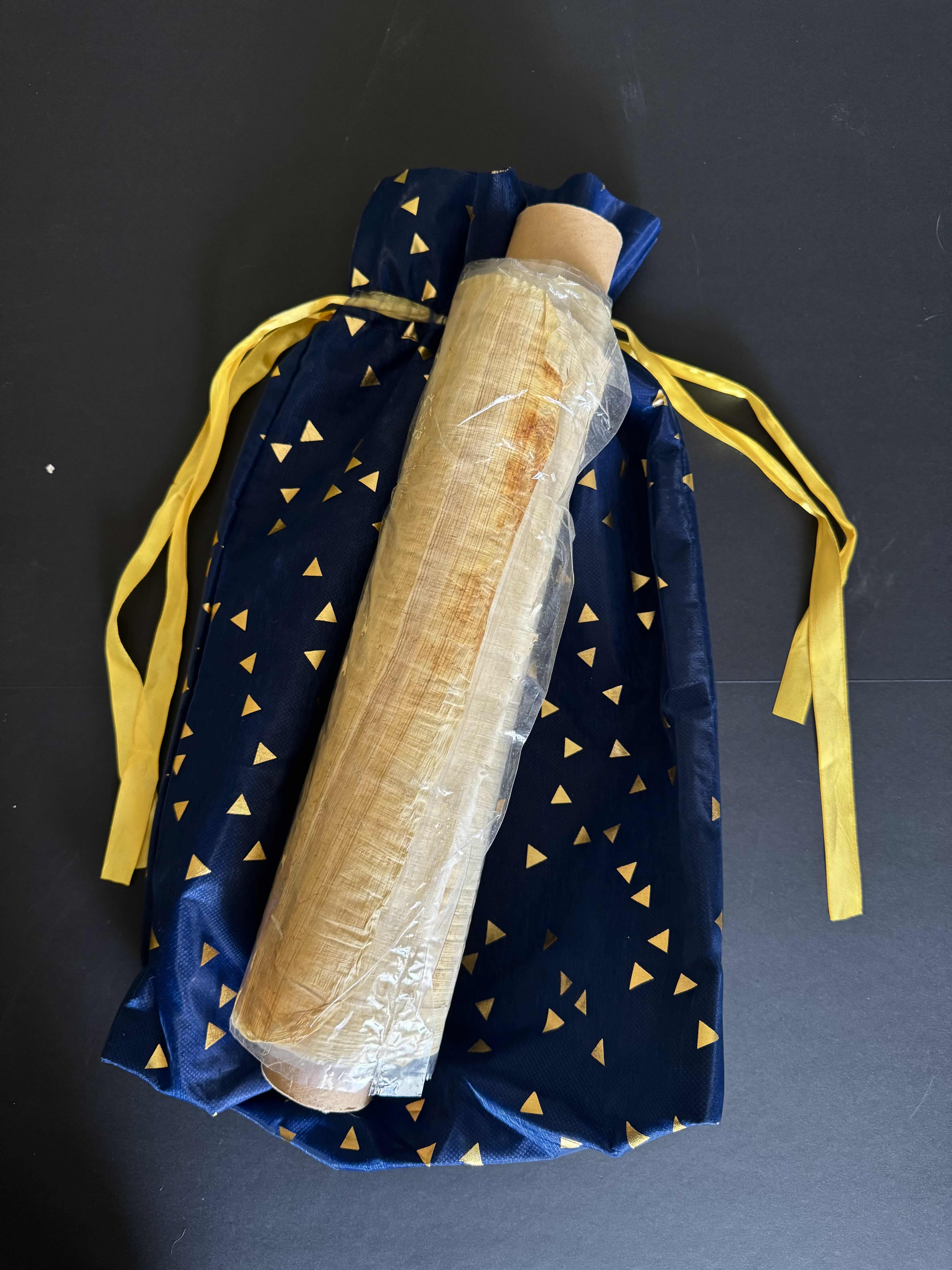 Photo 1 of EGYPTIAN PAPYRUS PAINTING DEPICTING HORUS AND THE QUEEN, QUEEN NEFERTARI BEING LED BY THE GODDESS ISIS PAPYRUS, ARTWORK.13”H X 17”H