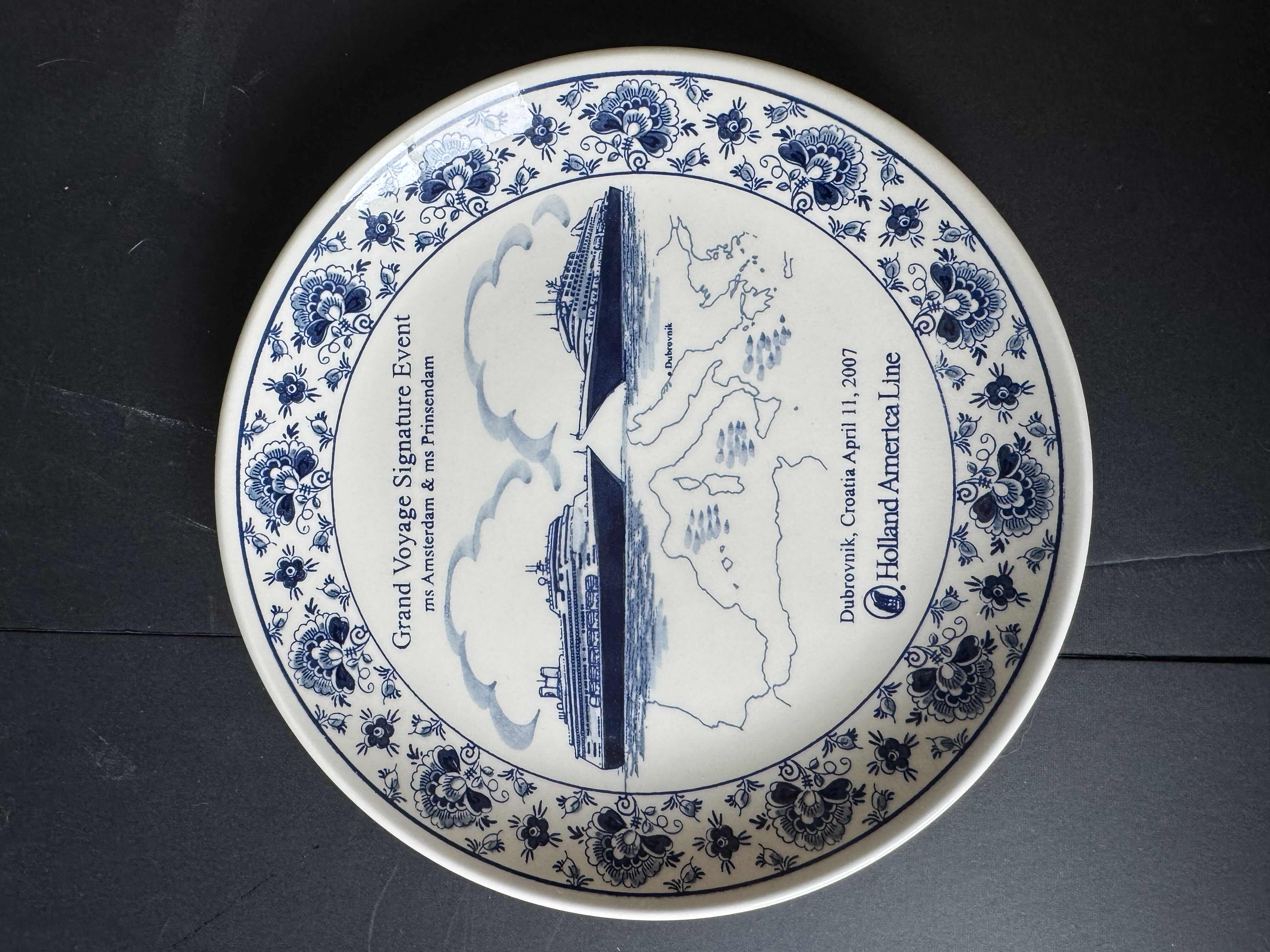 Photo 4 of HOLLAND AMERICAN LINE GRAND VOYAGE COMMEMORATIVE POTTERY, 3 ITEMS