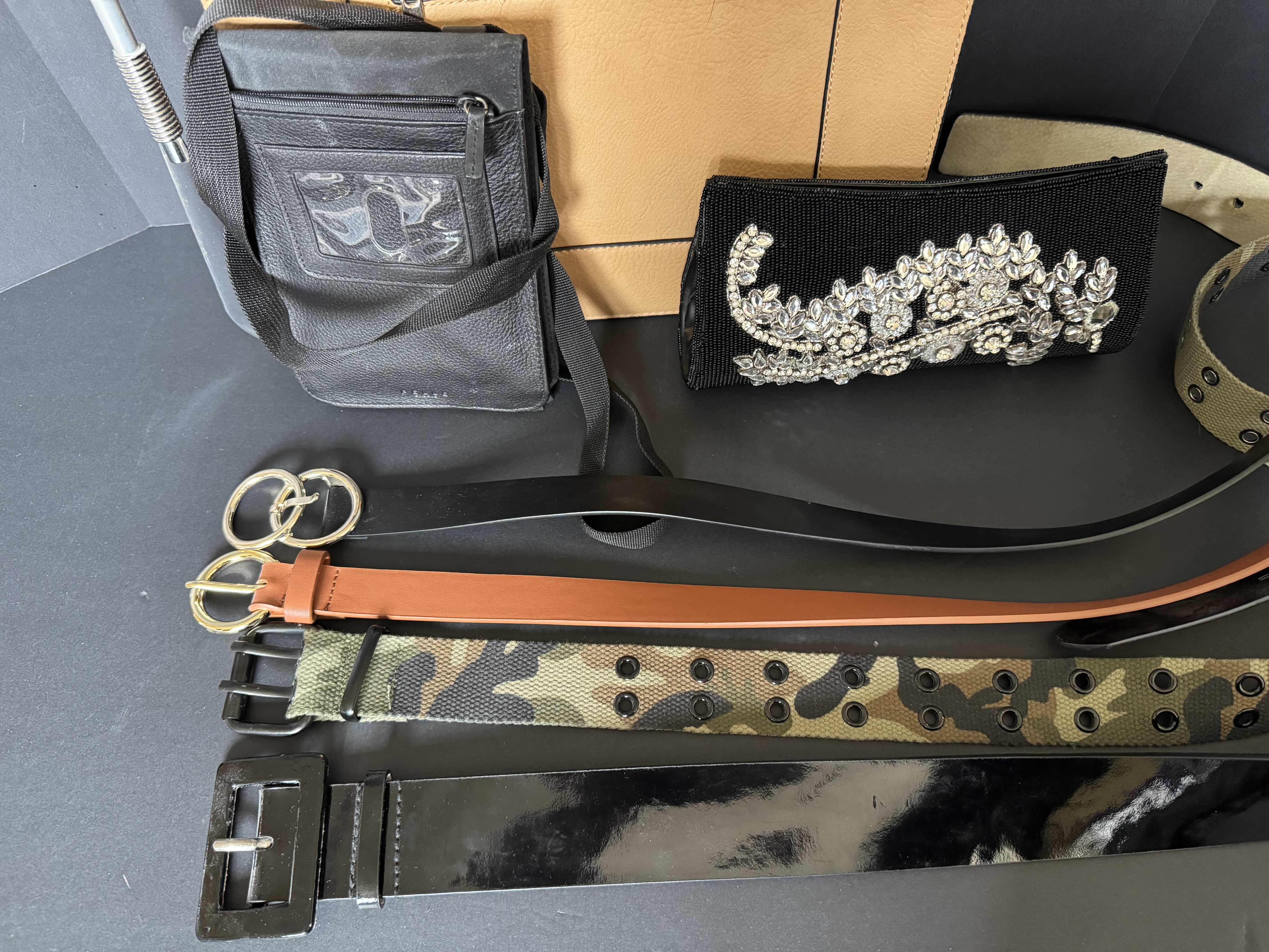 Photo 2 of 8 ACCESSORIES, 3 BAGS, SHOE HORN & 4 BELTS