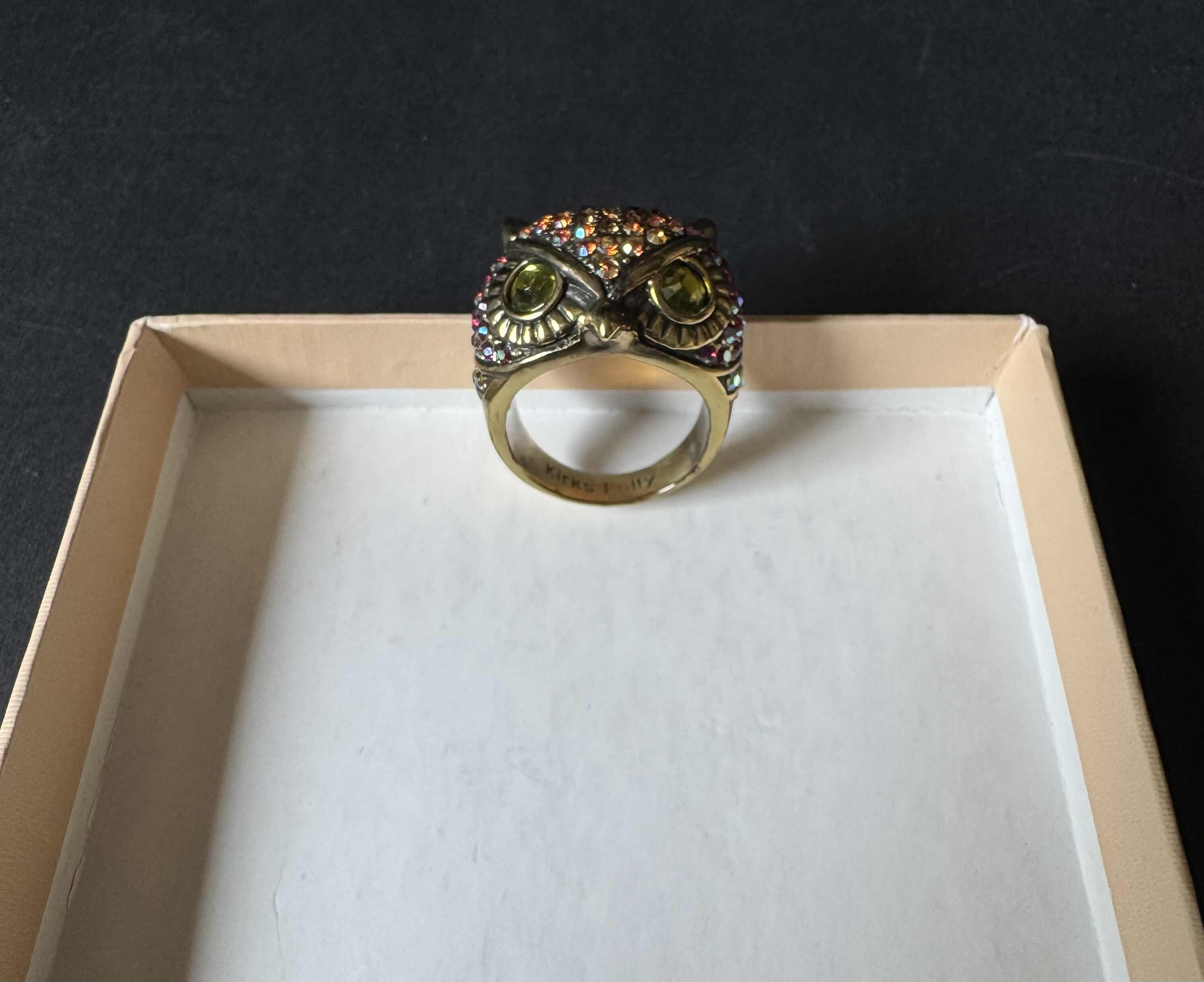 Photo 1 of KIRKS FOLLY OWL RING BRONZE TONE PLATED APPROXIMATELY SIZE 10