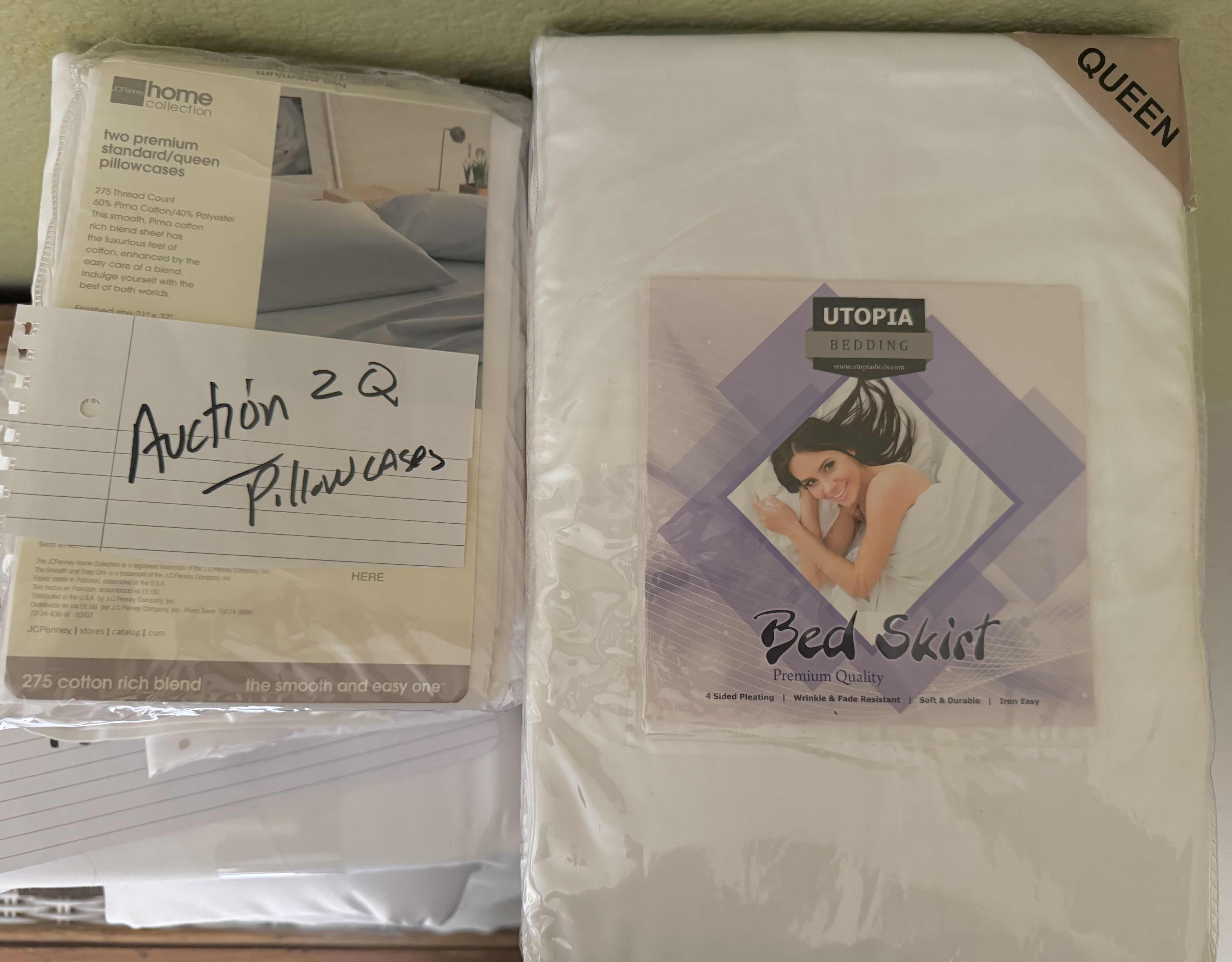 Photo 1 of ASSORTED LINNEN ITEMS, SIZE TWIN AND QUEEN