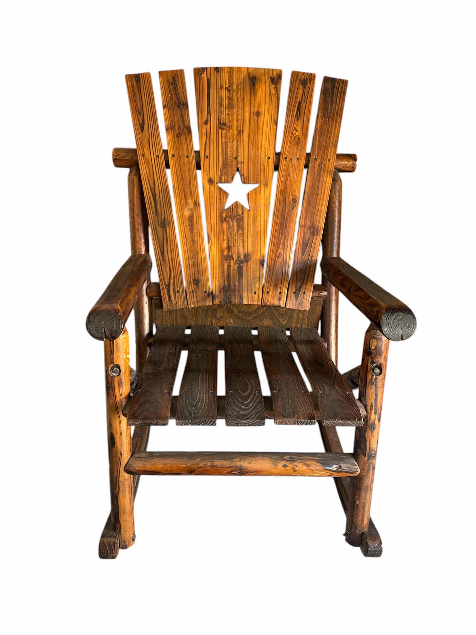 Photo 1 of CHAR-LOG STAR ROCKER LEIGH COUNTRY WOODEN ROCKING CHAIR

35”X 30” X H43”