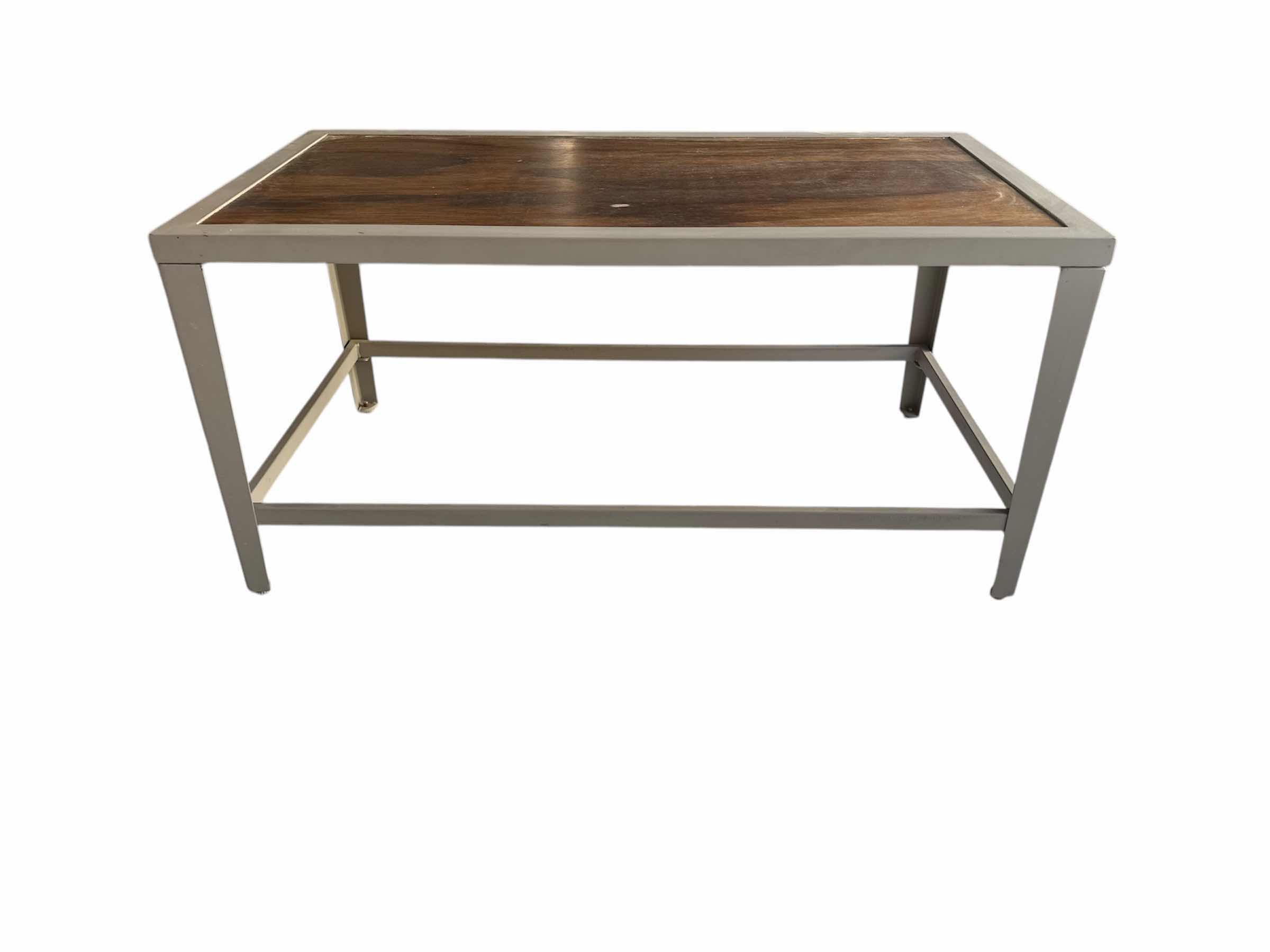 Photo 1 of METAL AND WOOD COFFEE TABLE 38“ x 20“ H18”